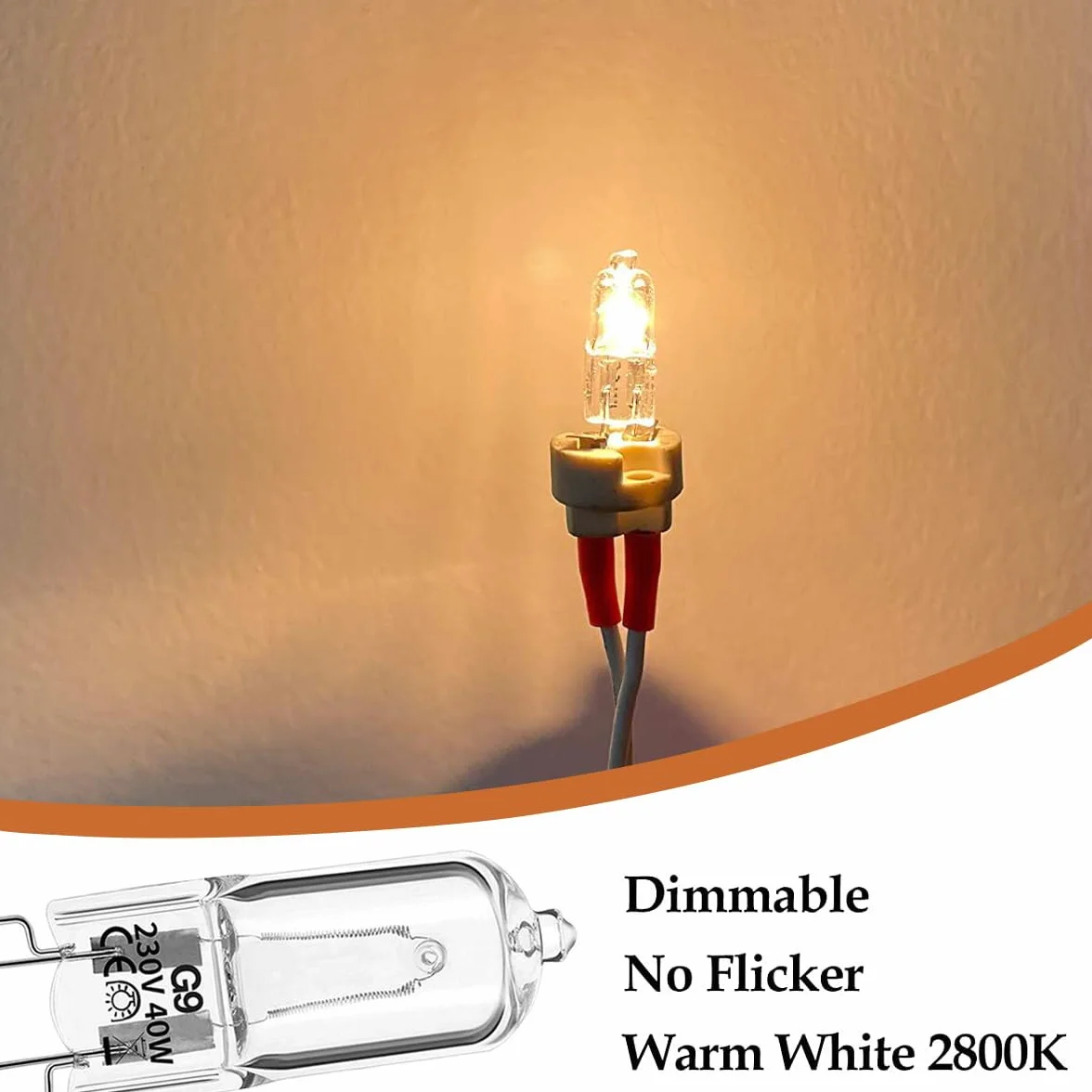 Ampoule G9 40W 230V 2900K 480LM Dimmable Warm White Halogène