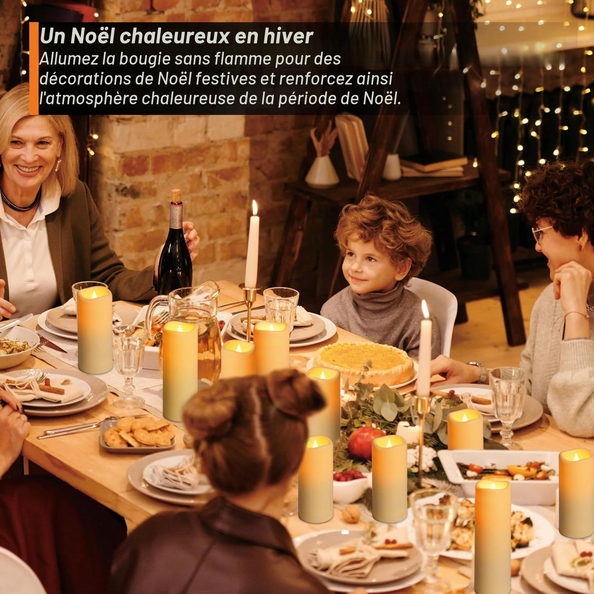 Bougies LED Sans Flamme Lot de 3 Extérieure Étanche avec Télécommande