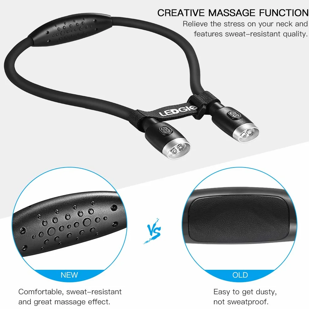LEDGLE Lampe de Travail LED Rechargeable Autour du Cou 6 Modes