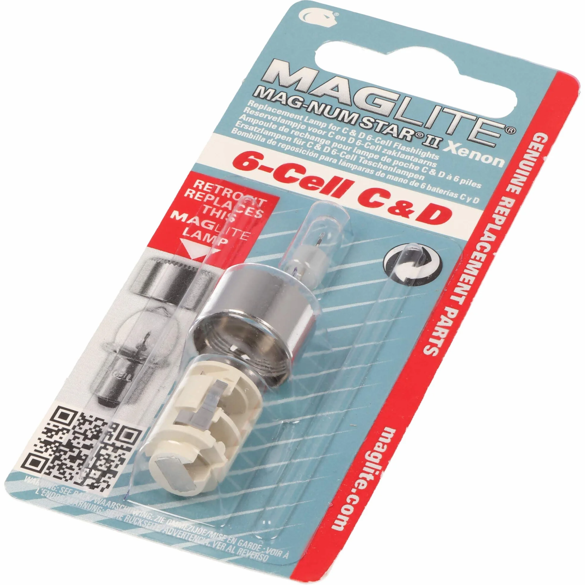 Mag-Lite LWSA601 6 C-/D-Cell Krypton White Star Ampoule Verre Transparente