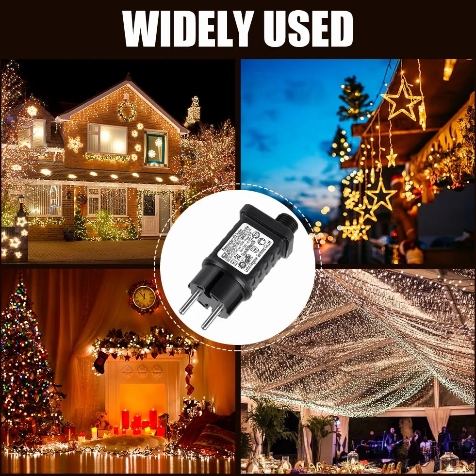 AXFEE Clignoteur pour Guirlande lumineuse 31V 6W, IP44, 8 Modes avec Mémoire