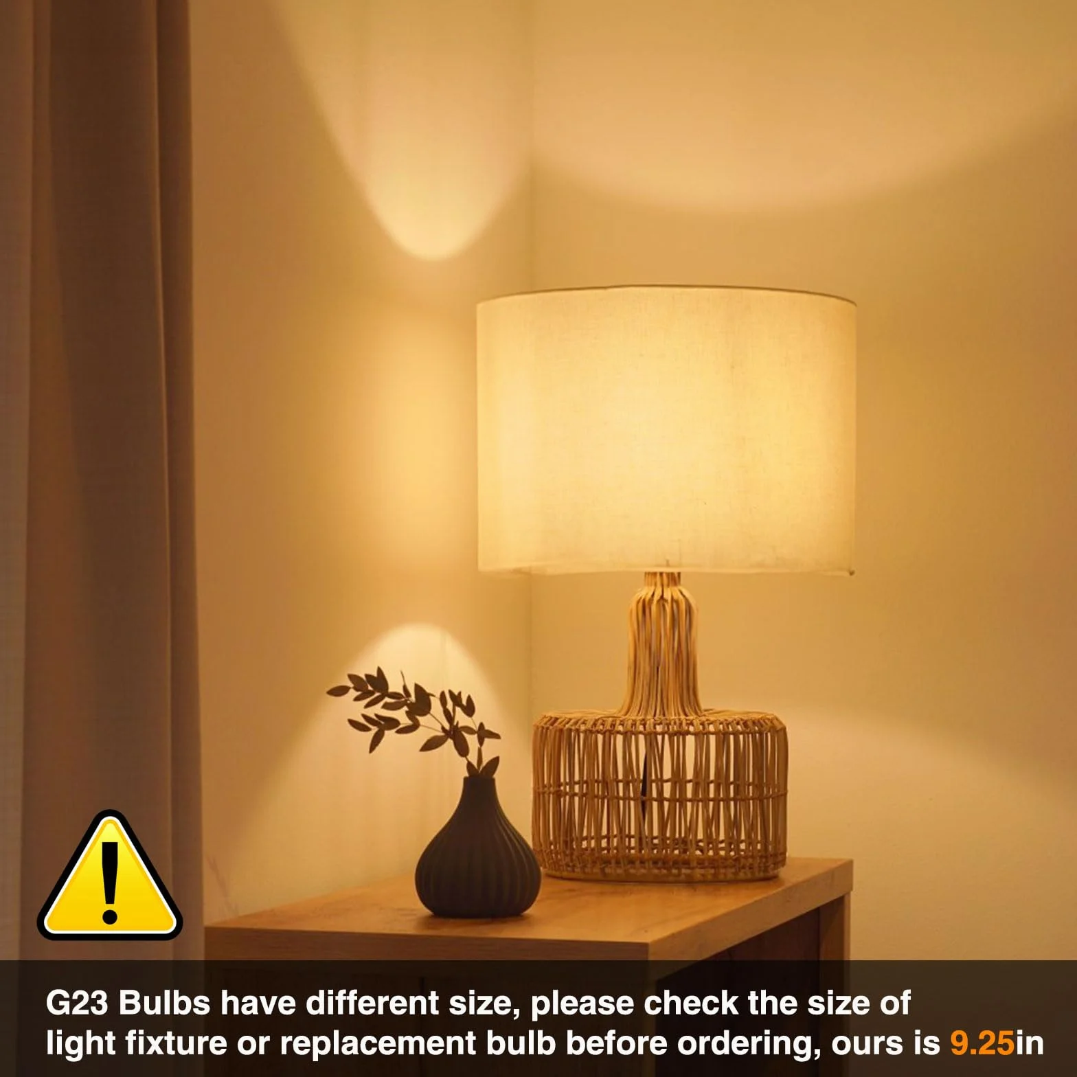 Lampe Fluorescente Compacte 11W G23 Blanc Chaud 2700K 23,5 cm 900LM Tube Rotatif Forme U CFL