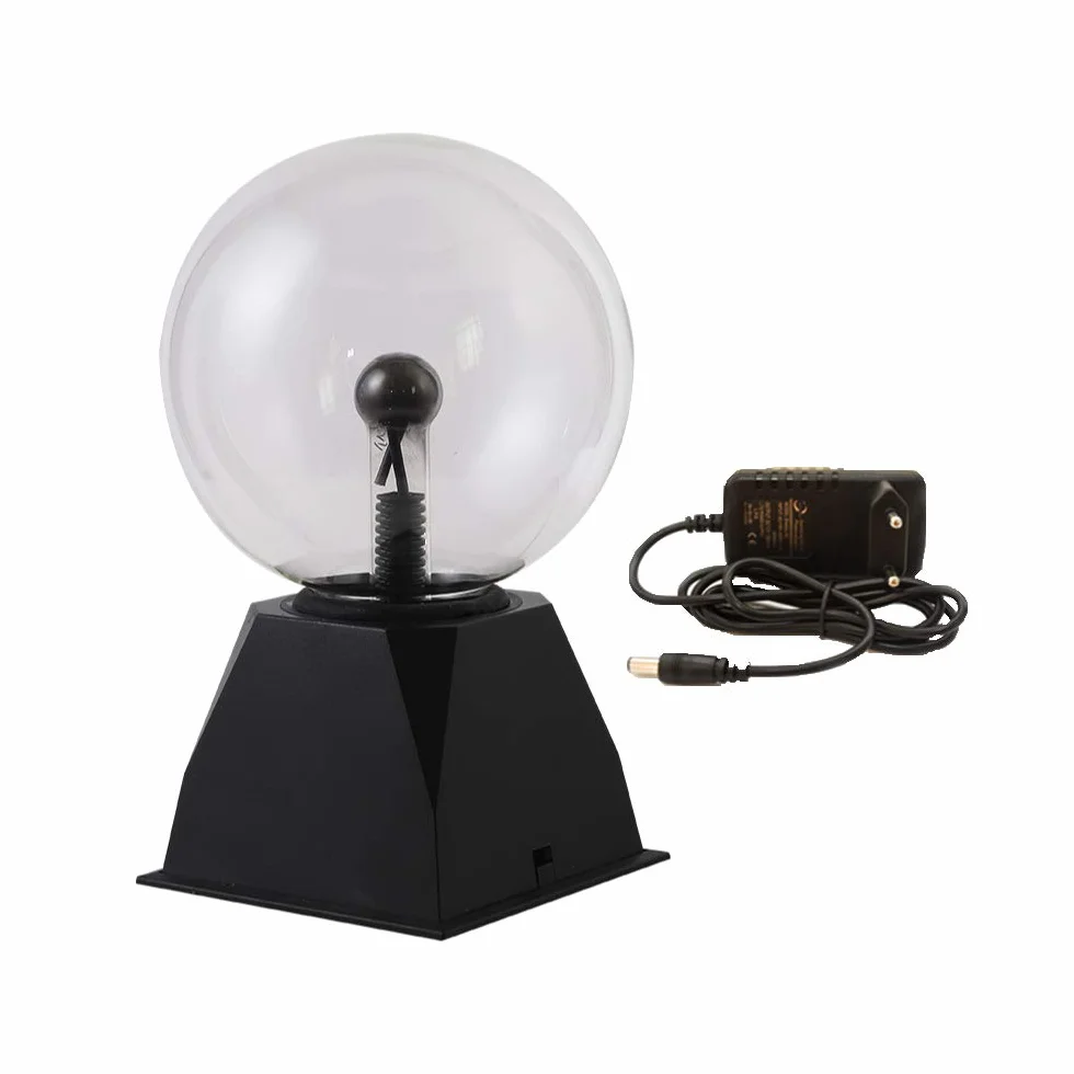 Lumière de Boule de Plasma 5 pouces Lampe de Sphère d'Ion Sensible au Toucher Rouge