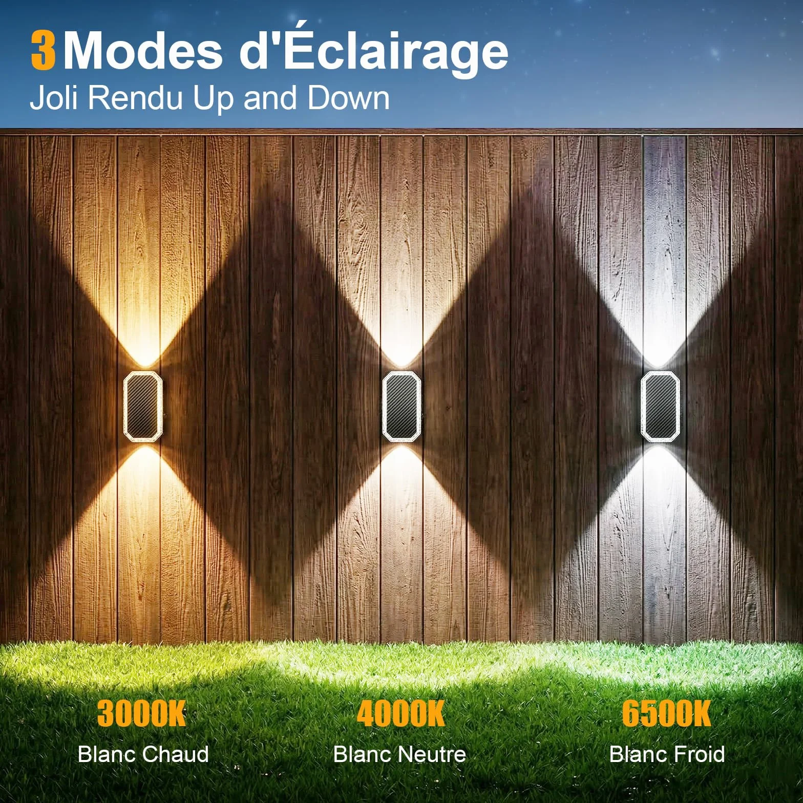 Lampe Solaire Exterieur Murale Lot de 4 Applique Solaire IP65 Jardin