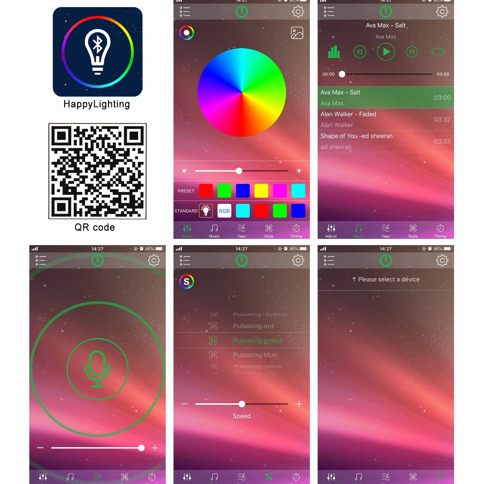 Récepteur Bluetooth ALED LIGHT Télécommande IR 40 Touches Contrôleur Bluetooth Ruban LED RGB Contrôlé par APP Smartphone