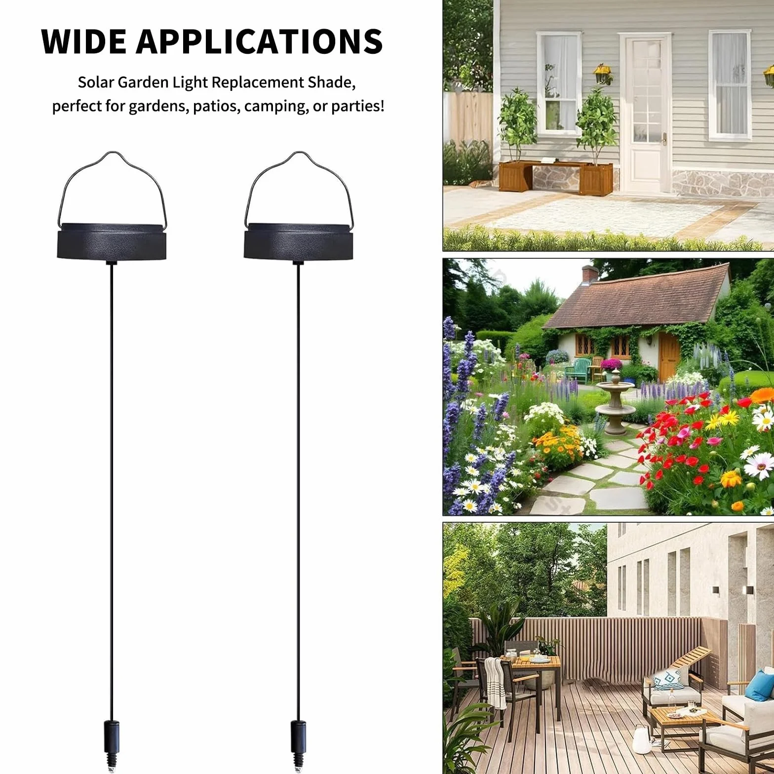 Lampes Solaires de Rechange 2 Pièces 8.5cm pour Lanterne Solaire