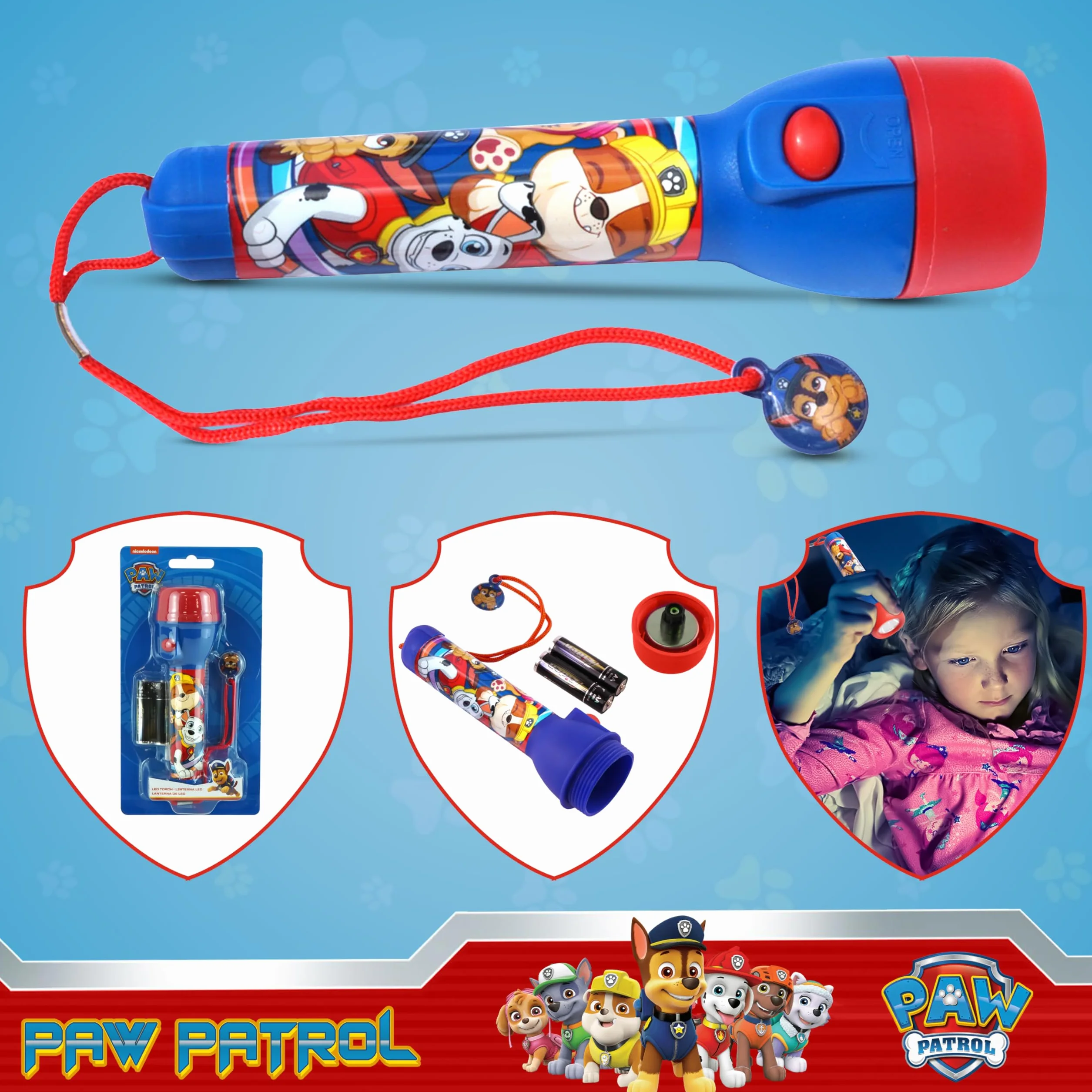 Lampe de poche LED Pat' Patrouille 16 cm pour enfants HOVUK