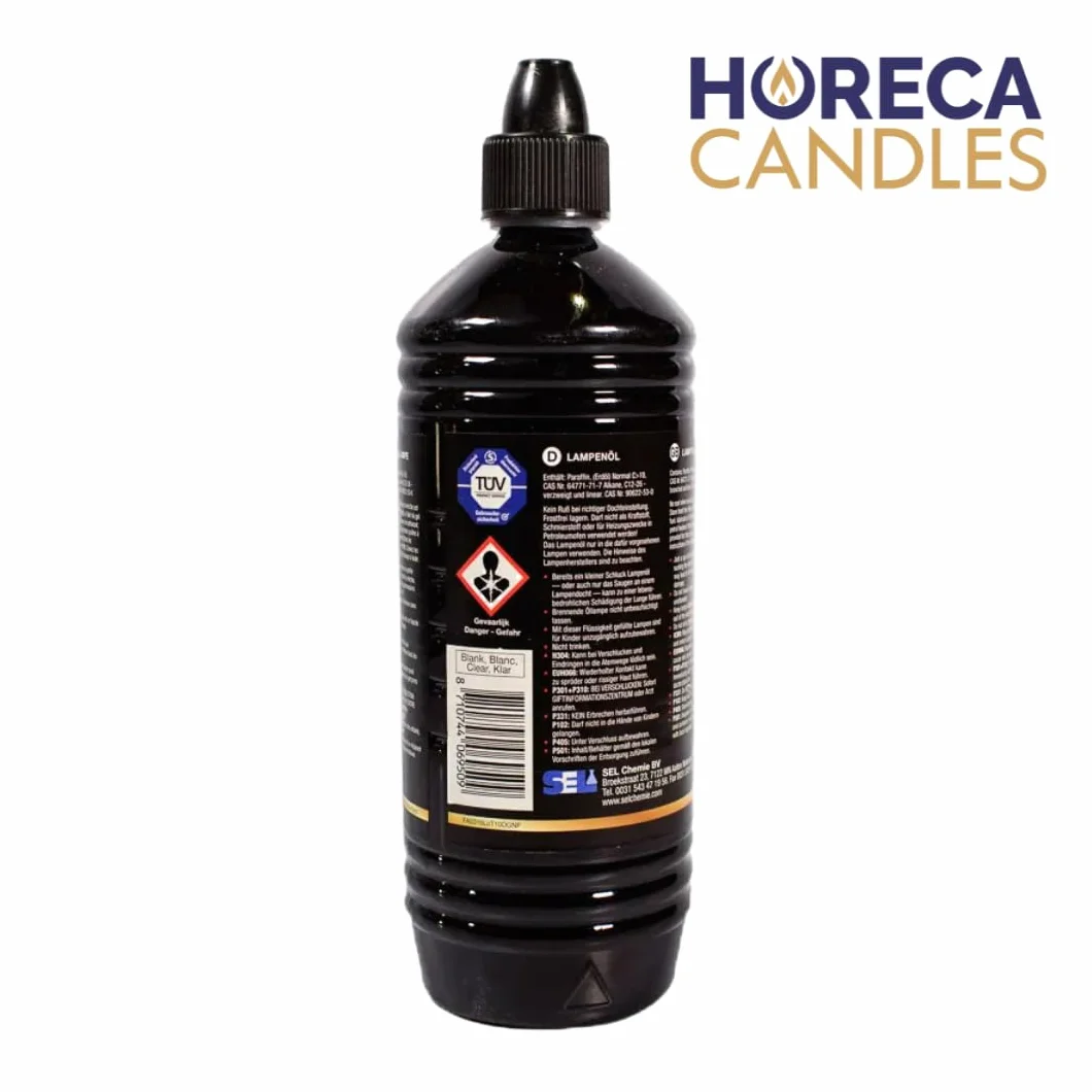 HORECA CANDLES Huile de Lampe 4x1L Paraffine Liquide Pure 99% Longue durée sans Fumée ni Odeur