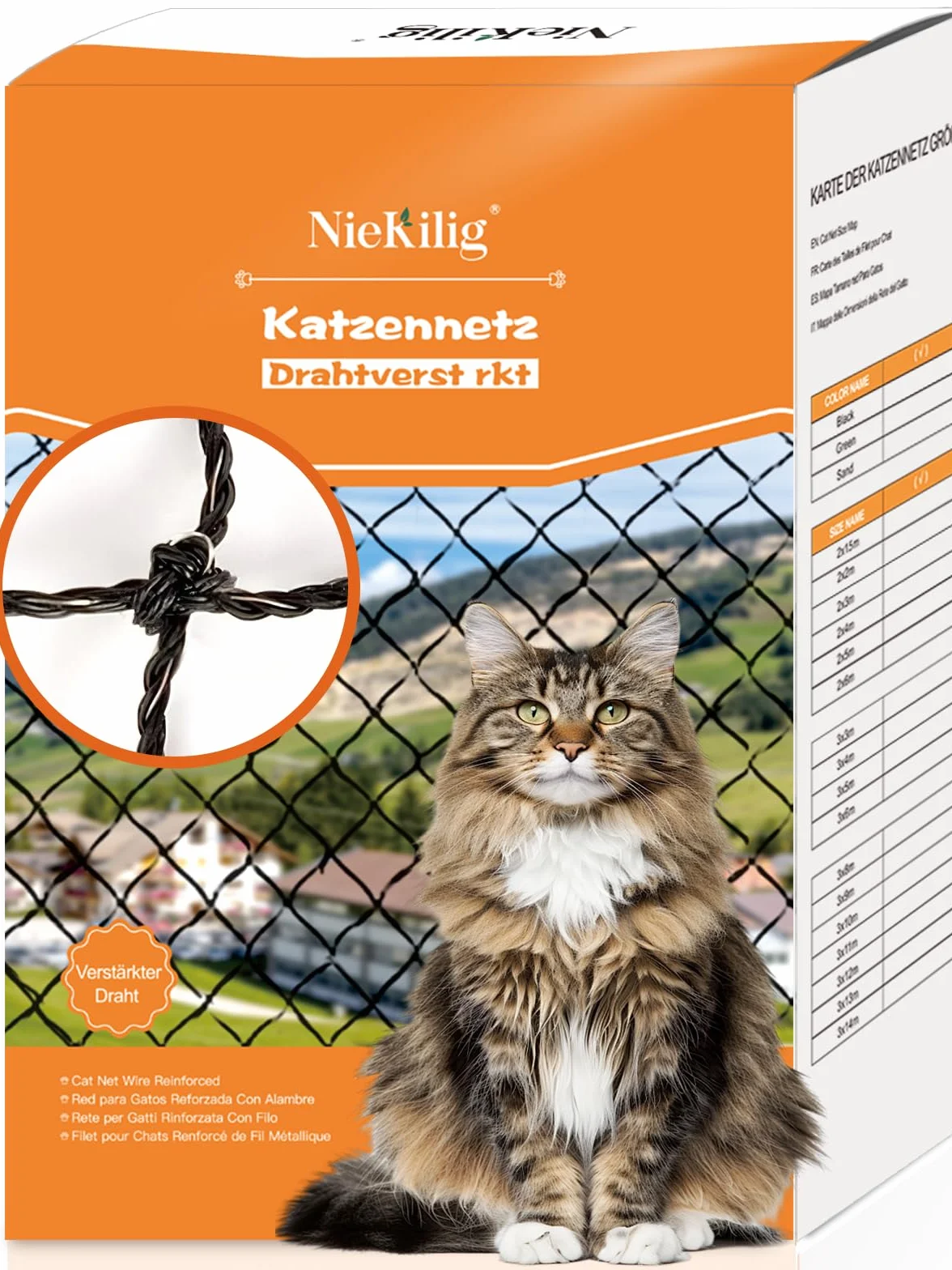 Filet Chat Balcon Renforcé Protection Fenêtre Barrière Chat 1x3m