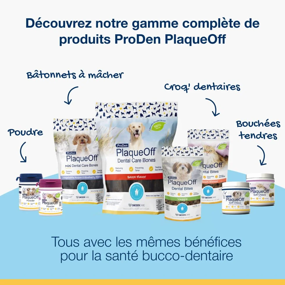 ProDen PlaqueOff Poudre Dentaire pour Chiens Anti-Tartre 60 g