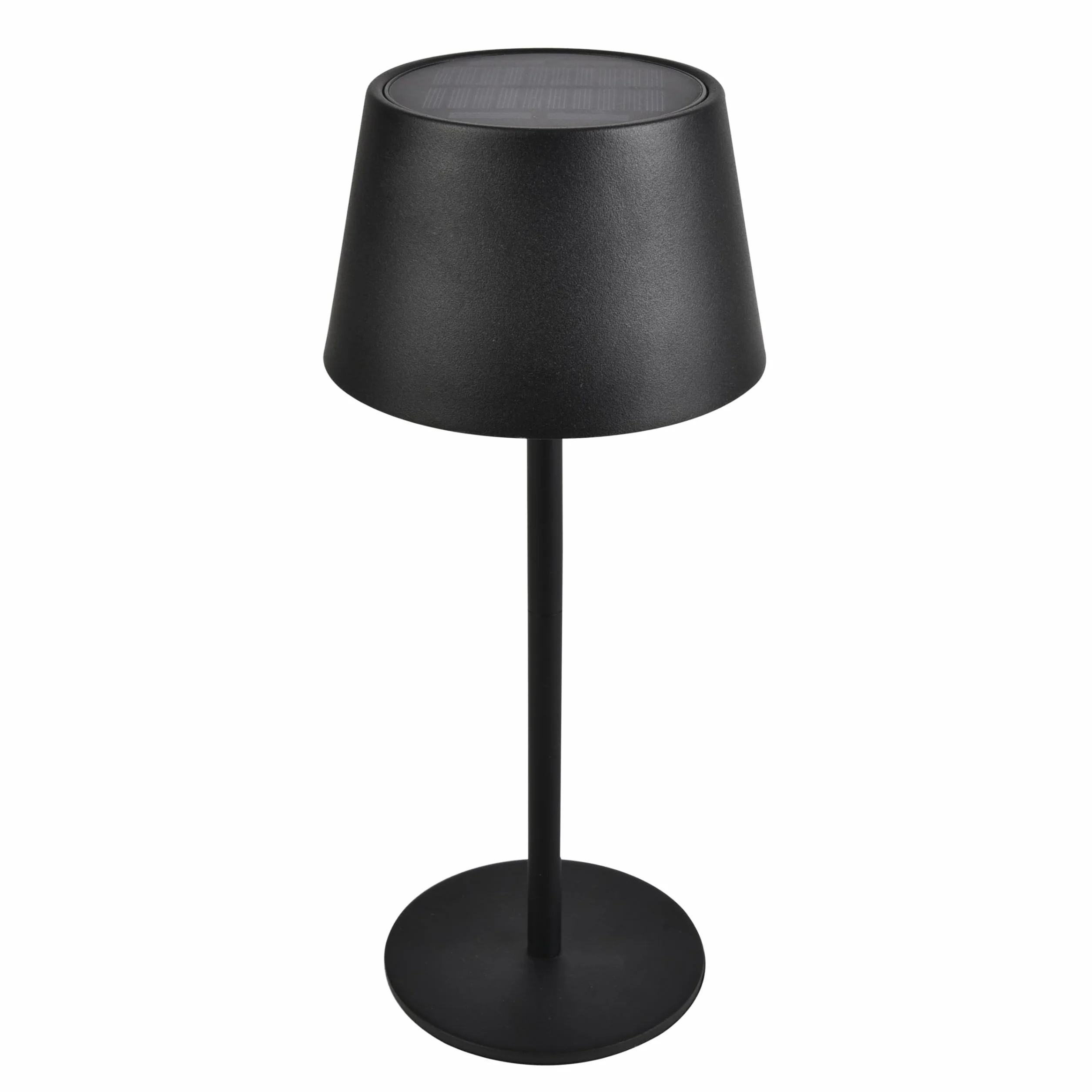 Lampe de Table Solaire Sans Fil Rechargeable Dimmable 3000-5000K IRC 90 2600mAh Noir