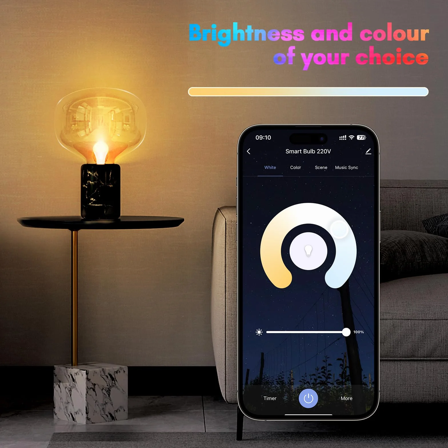 Ampoule Connectée WiFi Dimmable LED E27 Compatible Alexa Google Assistant