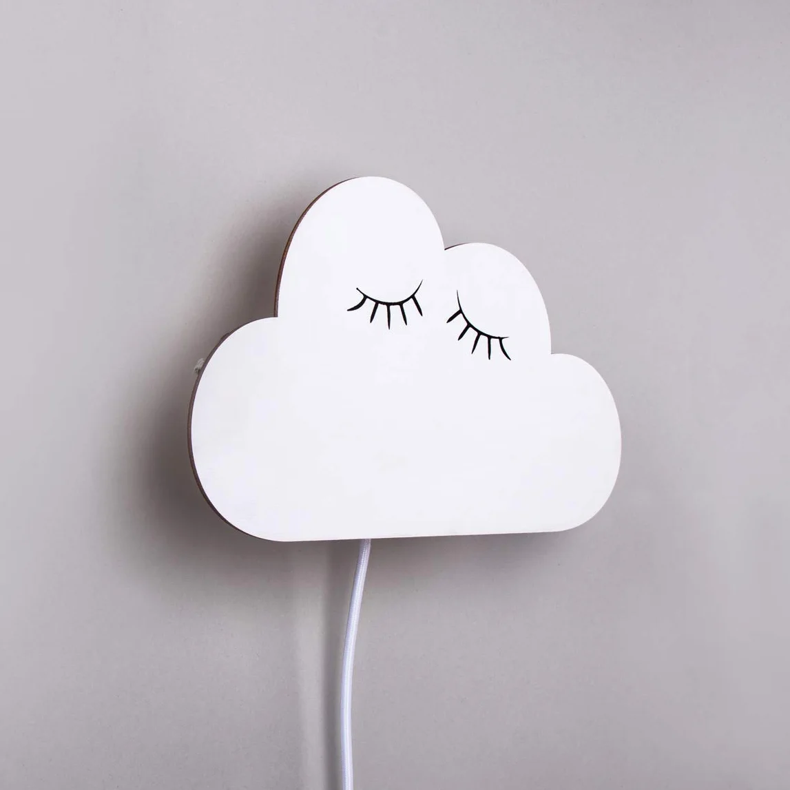 Rayher Lampe murale nuage bois naturel FSCMixCred kit 6 pièces 31x18,5x7,5cm décoration chambre d'enfant