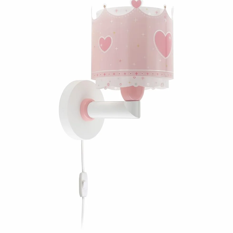 Dalber Applique Murale Enfant Little Queen Couronne Princesse Rose E27