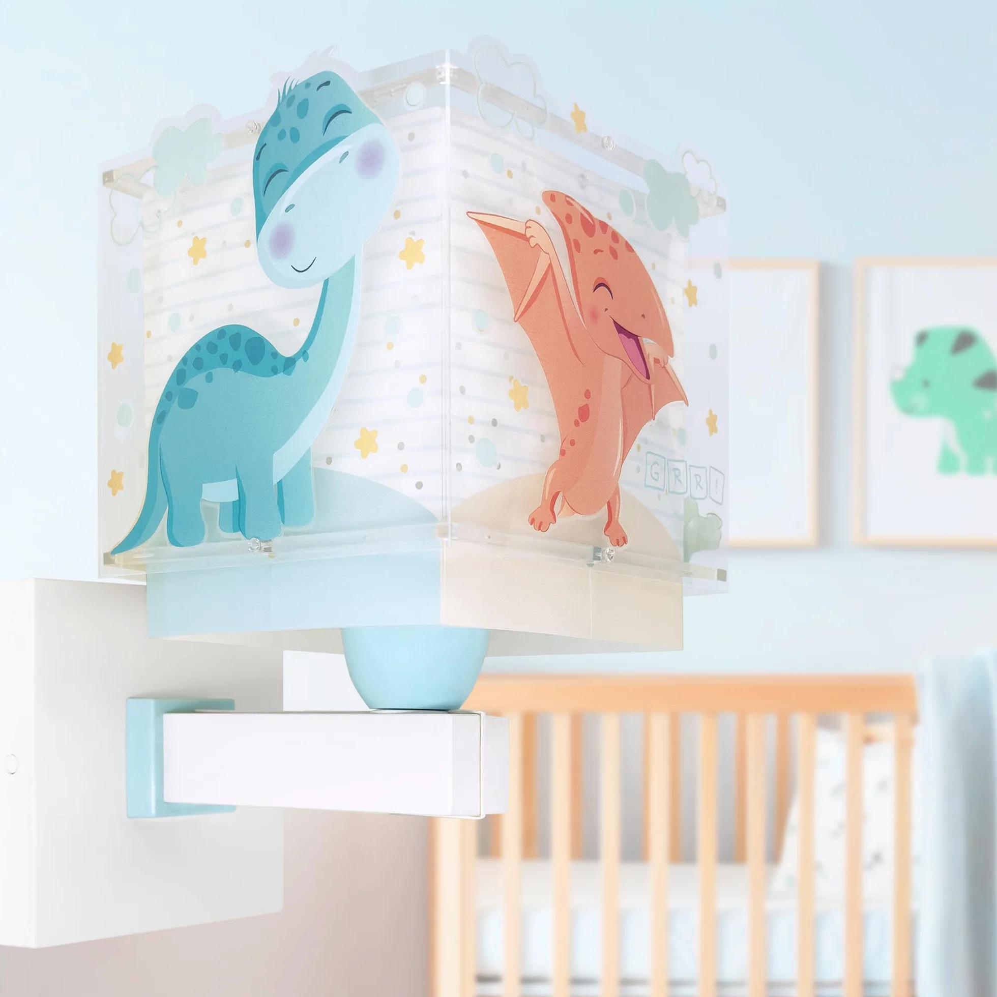 Dalber Applique Murale Enfant Baby Dinos Dinosaures E27