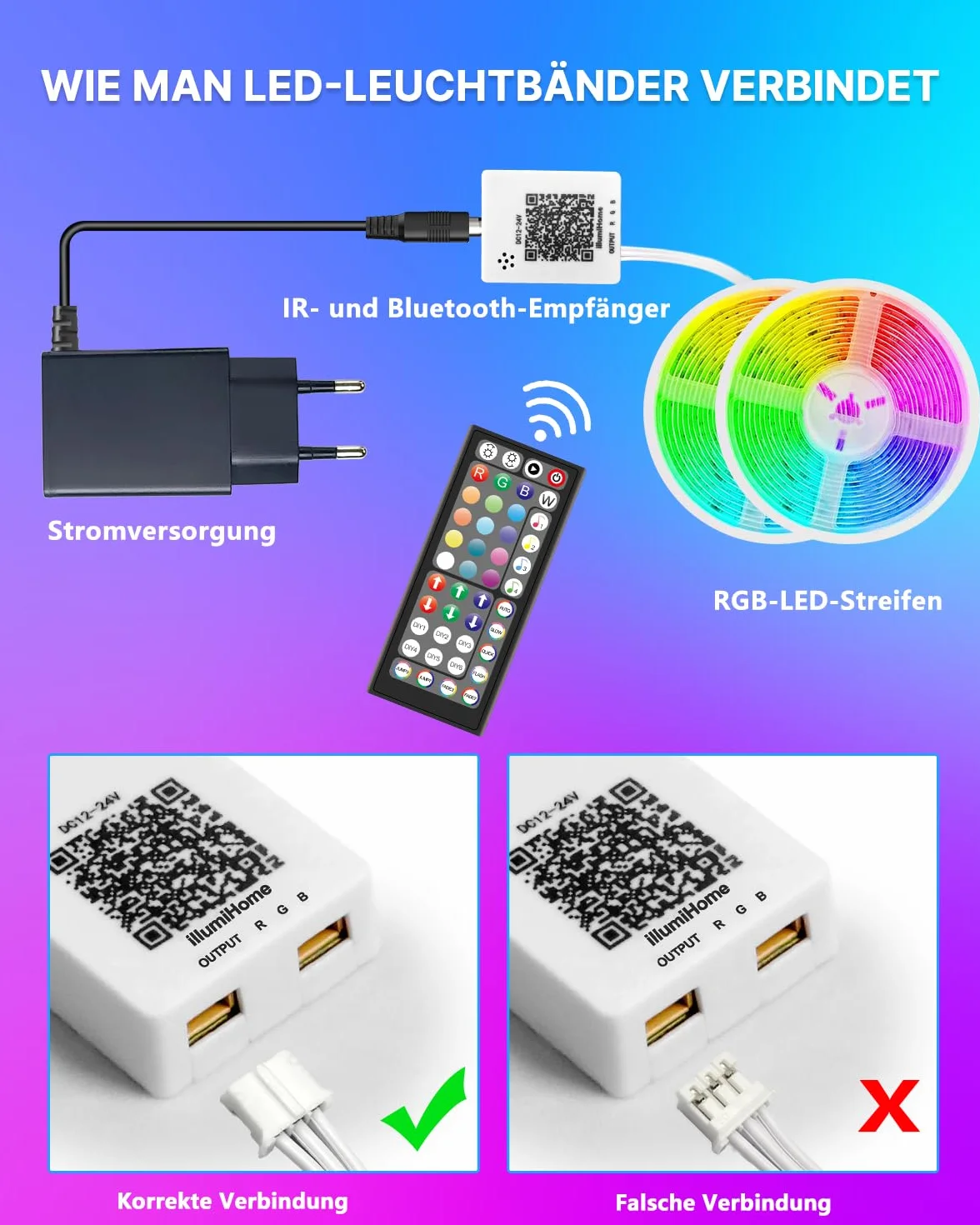 Nexillumi Ruban LED 30M RGB Bande LED Chambre, APP et Télécommande, Synchronisation de la Musique