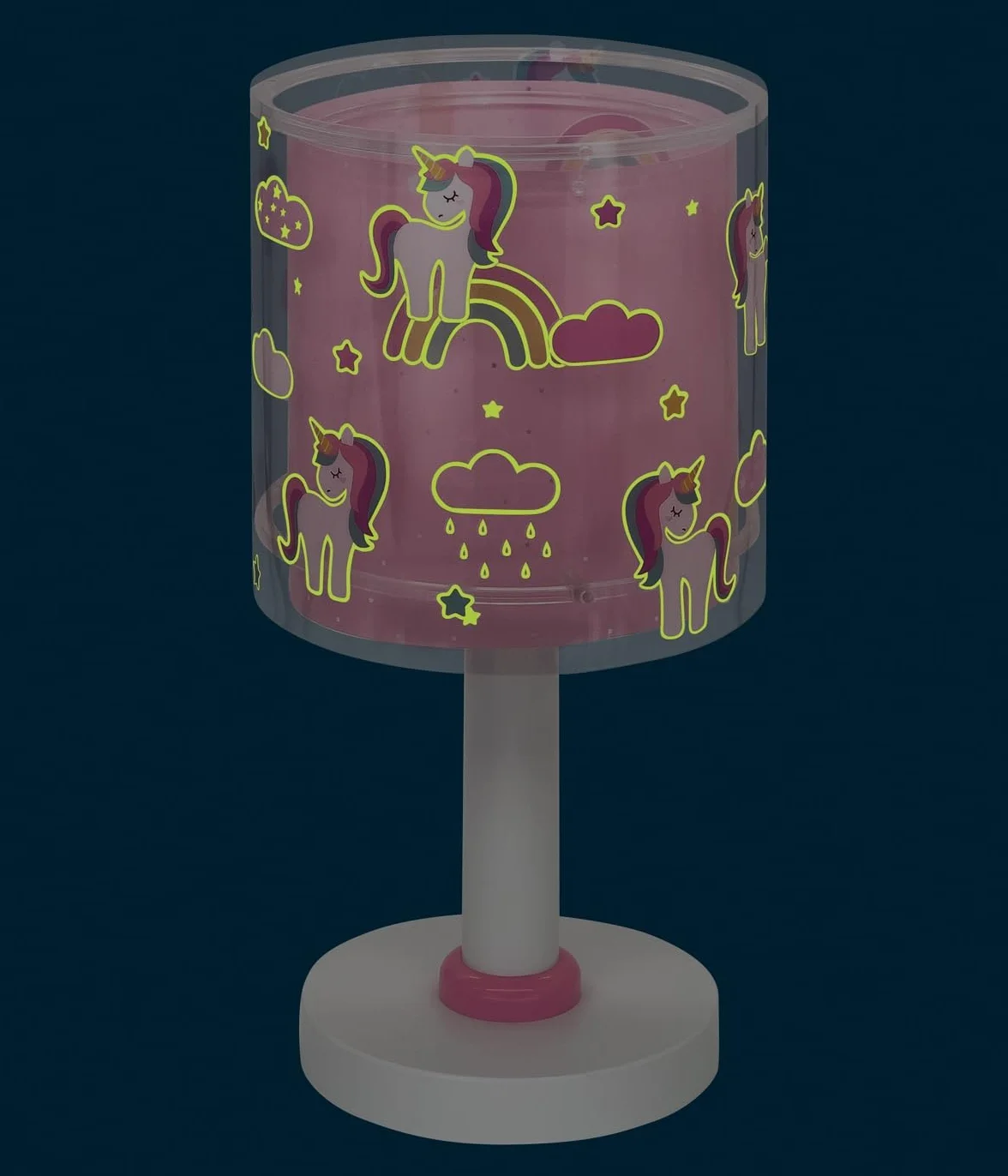 Dalber Lampe de chevet enfant Unicorns Licornes G4 LED 4 W Rose