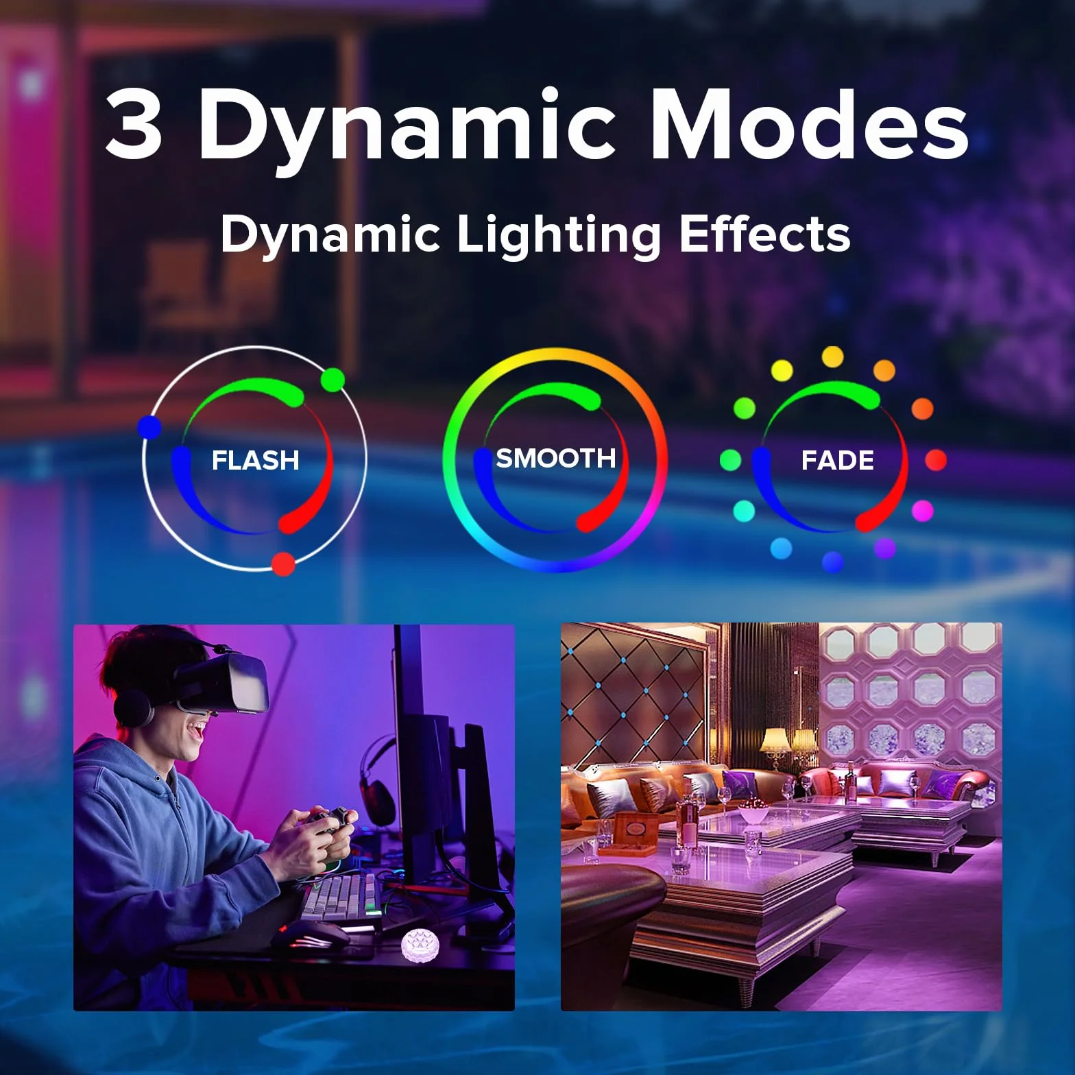 SANSI Éclairage De Piscine RGB Haute Luminosité Lampe LED Submersible IP68 4Pack