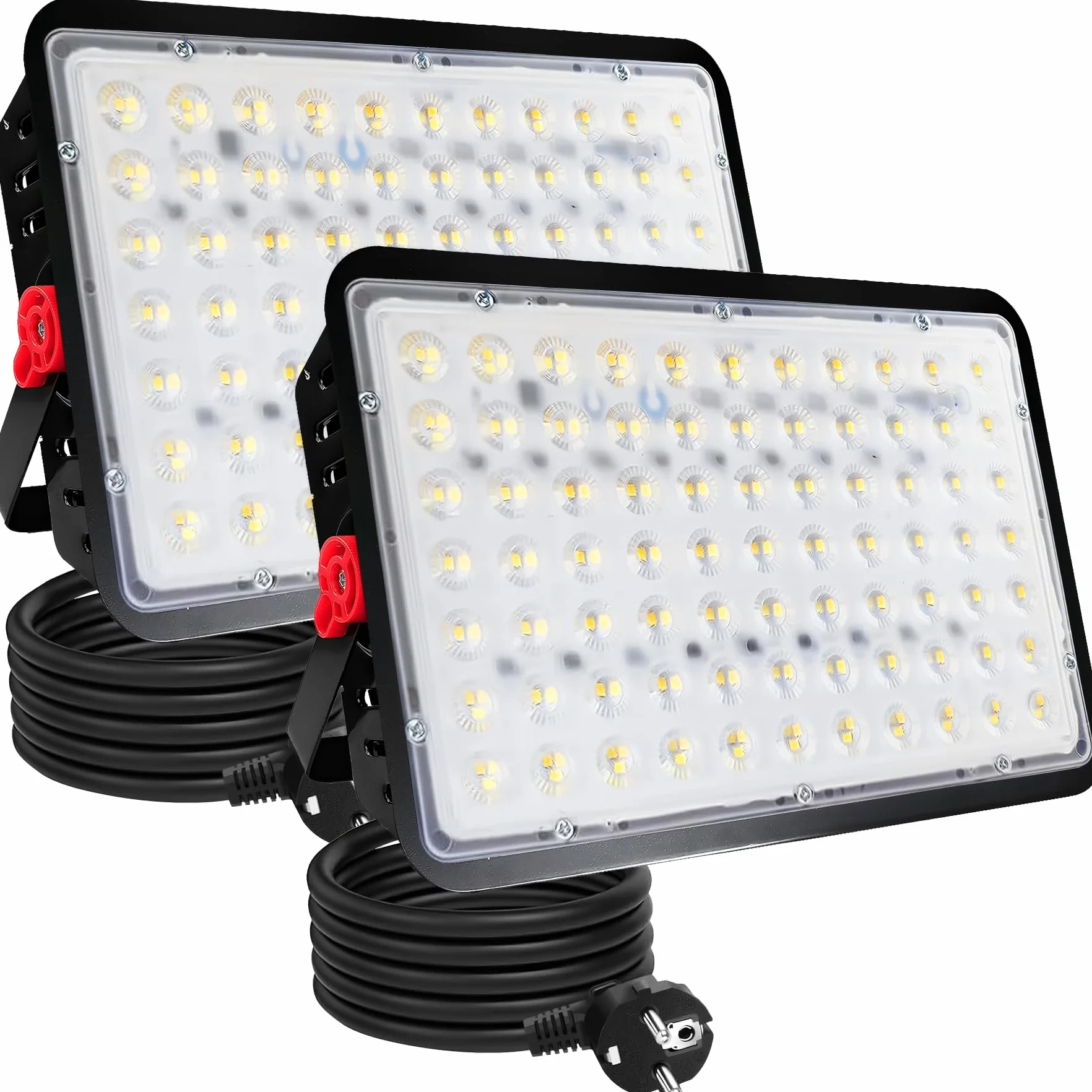 Projecteurs LED Extérieur 200W Lot de 2 20000LM Spot IP66 étanche 6500K Blanc Froid