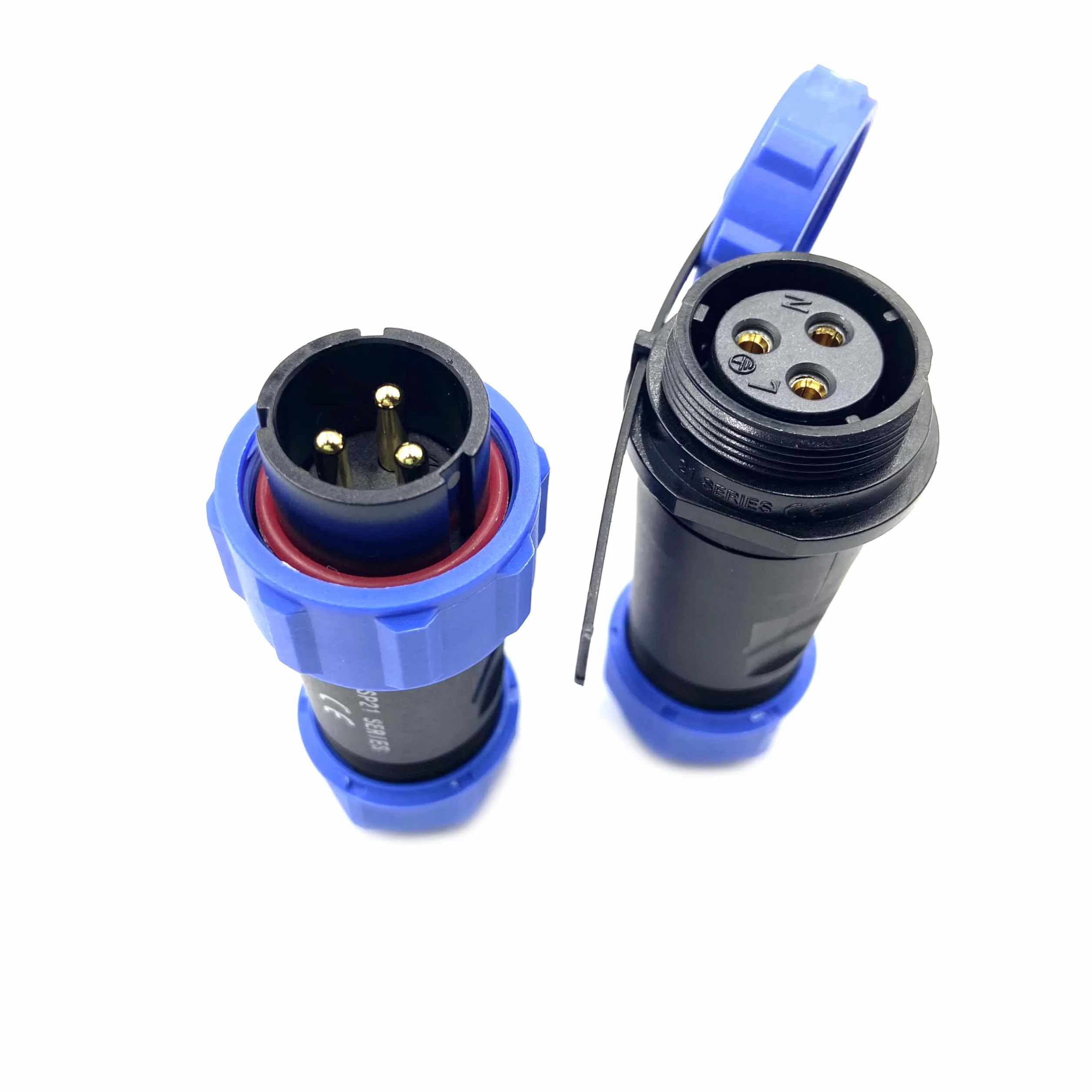 SP21 Connecteur Aviation 3 broches IP68 sans soudure étanche 500V 30A pour lampes extérieur