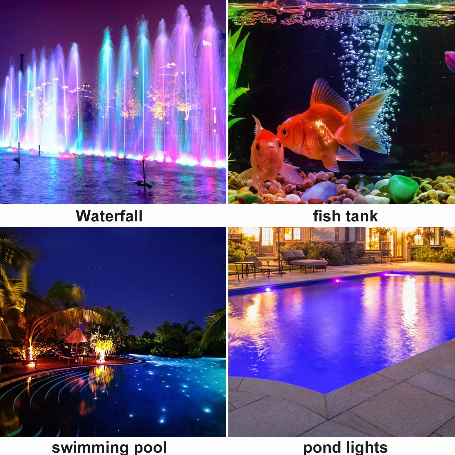 Lampes Solaires de Bassin LED Submersibles RGB IP68 Étanche Extérieur Jardin Piscine (5 Lumières)
