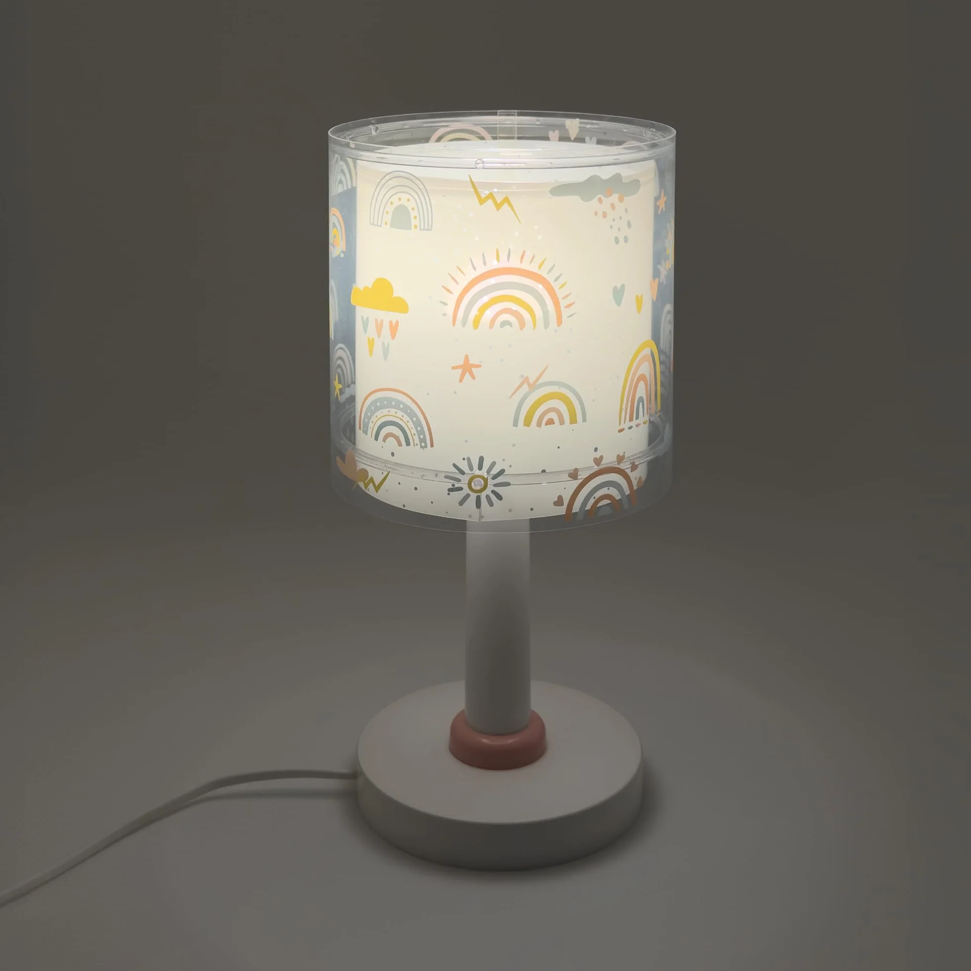 Dalber Lampe de chevet enfant Rainbow arc-en-ciel G4 LED 4 W Rose