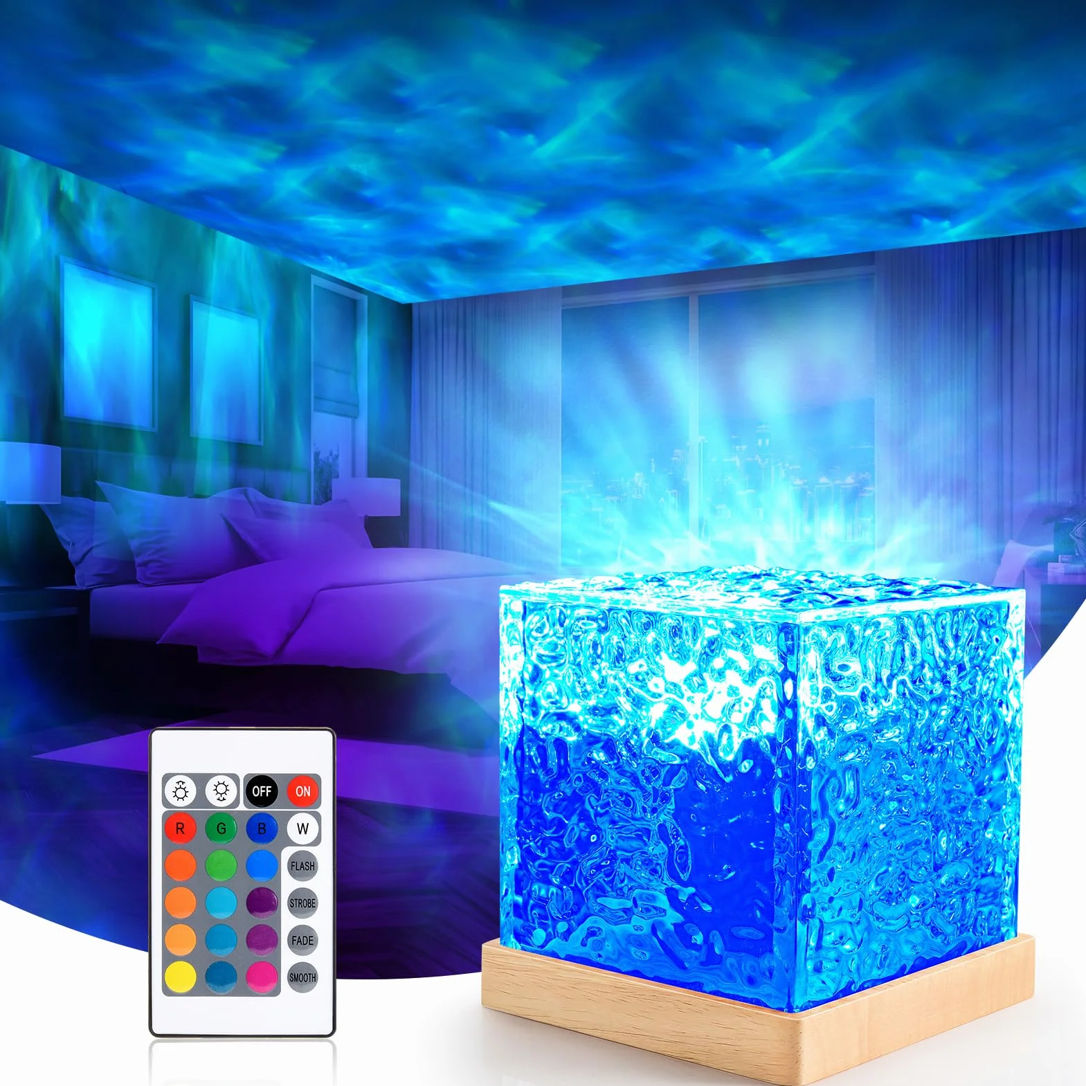SUPPOU Projecteur Ciel Étoilé 13x13x14cm Galaxie Chambre Lampe Étoilée Plafond Télécommande