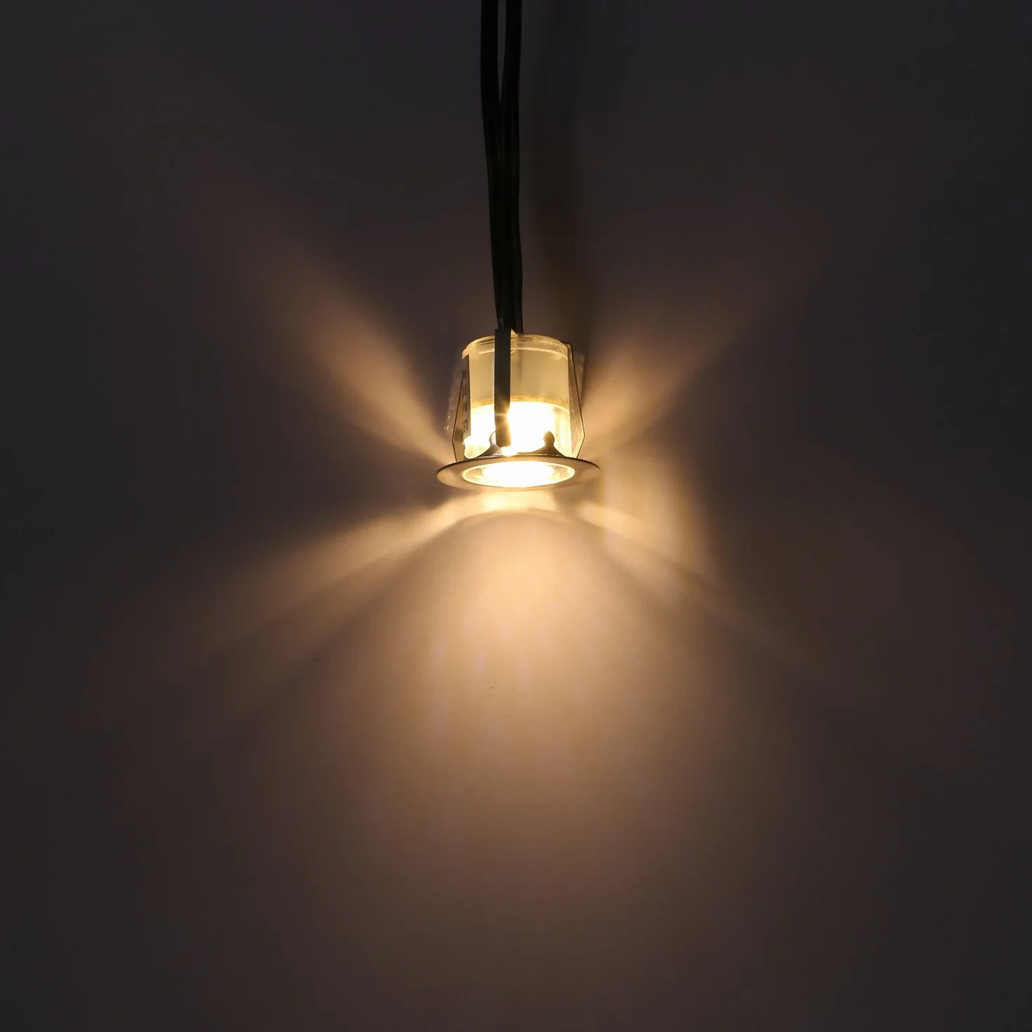 Encastrable LED Spot Exterieur 30mm IP67 DC 12V 0.6W Blanc Chaud 10 Pièces