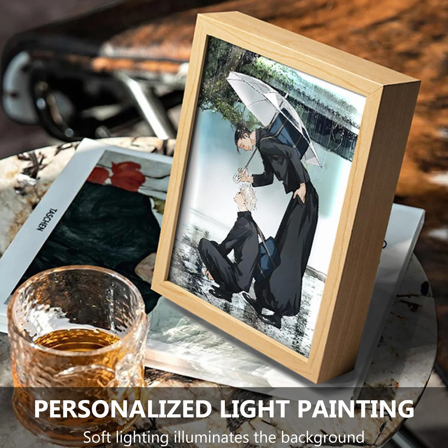 Bocguy Peinture lumineuse Juju LED décoration murale cadre bureau maison chambre créative cadeau