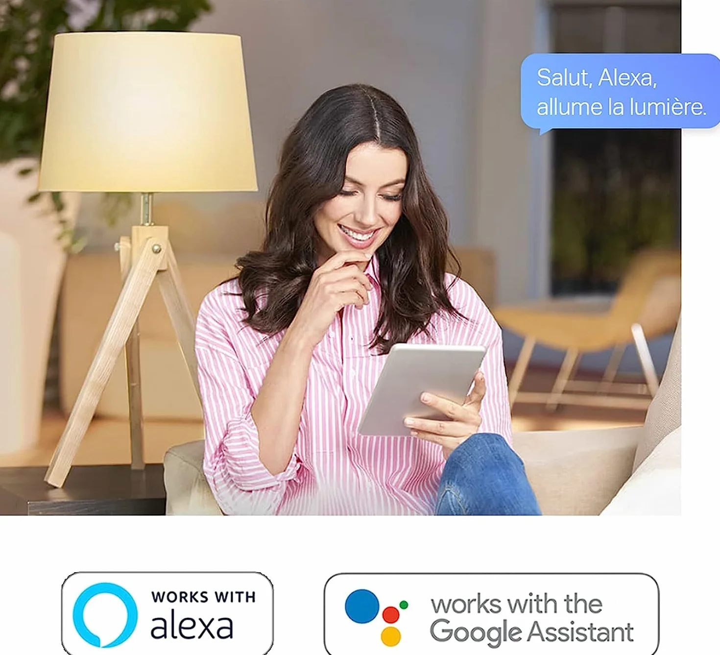 Tapo Ampoule Connectée WiFi LED E27 Blanc Chaud 2700K Dimmable 8.7W 806Lm Compatible Alexa Google Home L510E