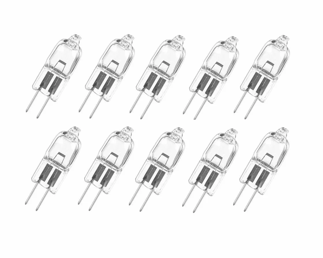 Ampoules halogènes G4 20W 24V intensité variable capsule transparente blanc chaud Lot de 10