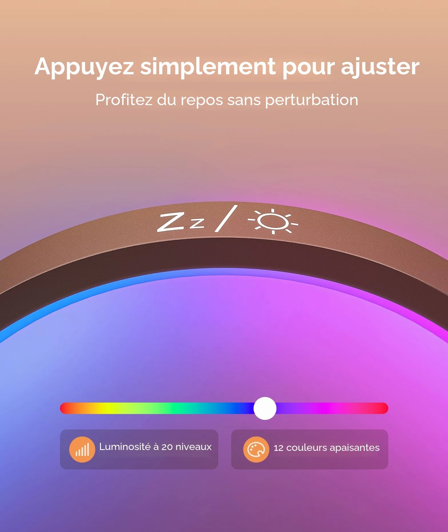 Dreamegg Lampe de Chevet Réveil Simulateur d'Aube Tactile Dimmable 20 Niveaux Luminosité 12 Modes Intensité Éclairage Charge USB 25 Sons Apaisants