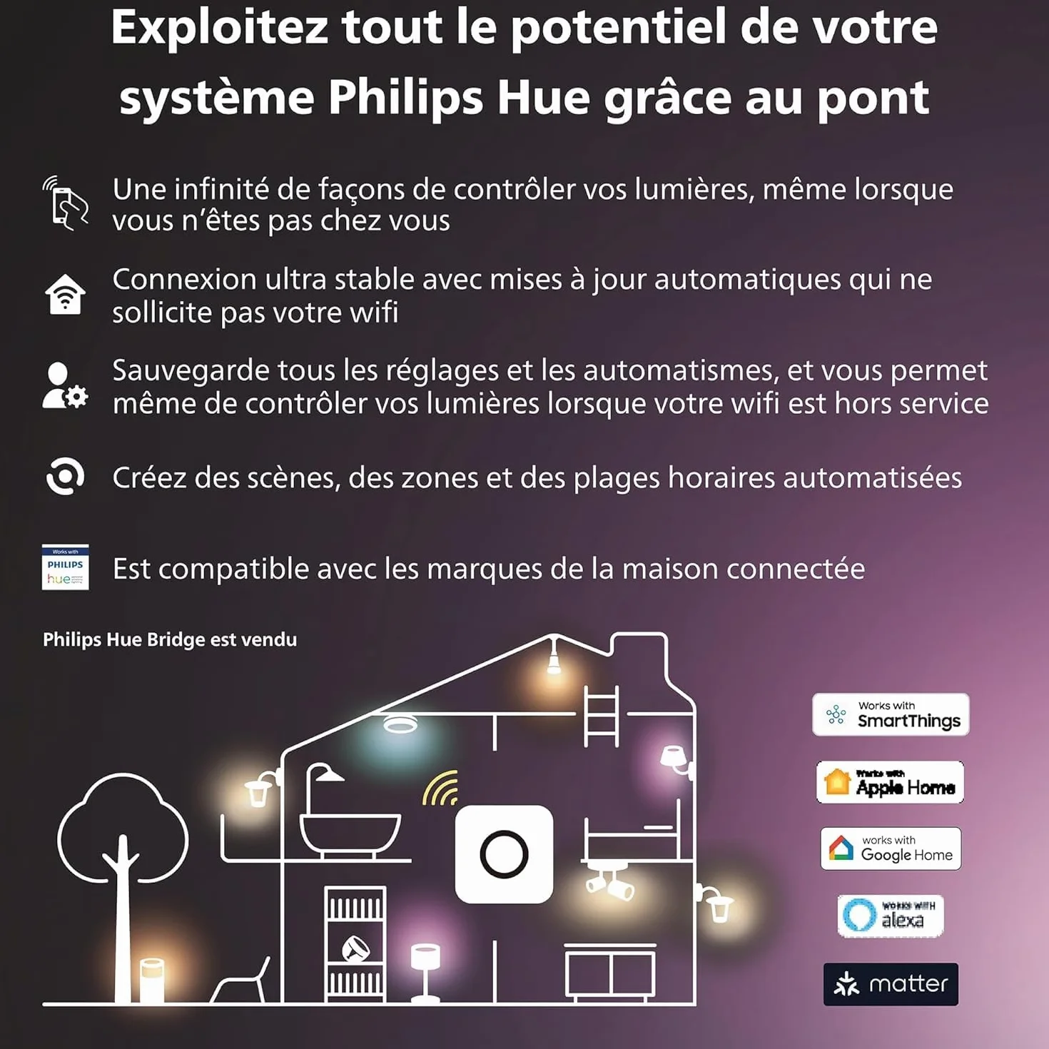 Philips Hue Iris Lampe à poser Blanche White & Color Ambiance Connectée Bluetooth Alexa Google Homekit