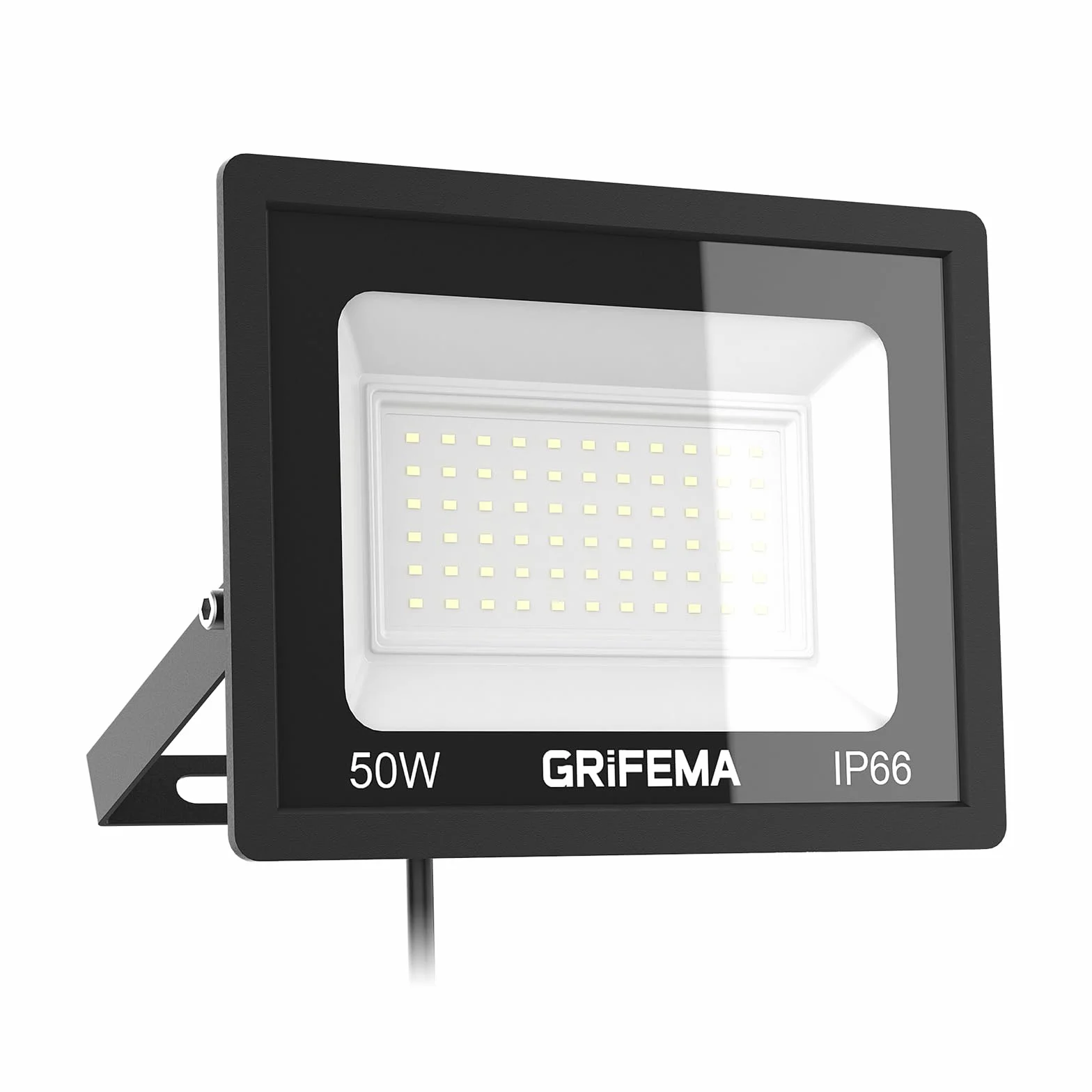 GRIFEMA Projecteur LED Extérieur 50W 5500LM 6500K Blanc Froid IP66 Étanche