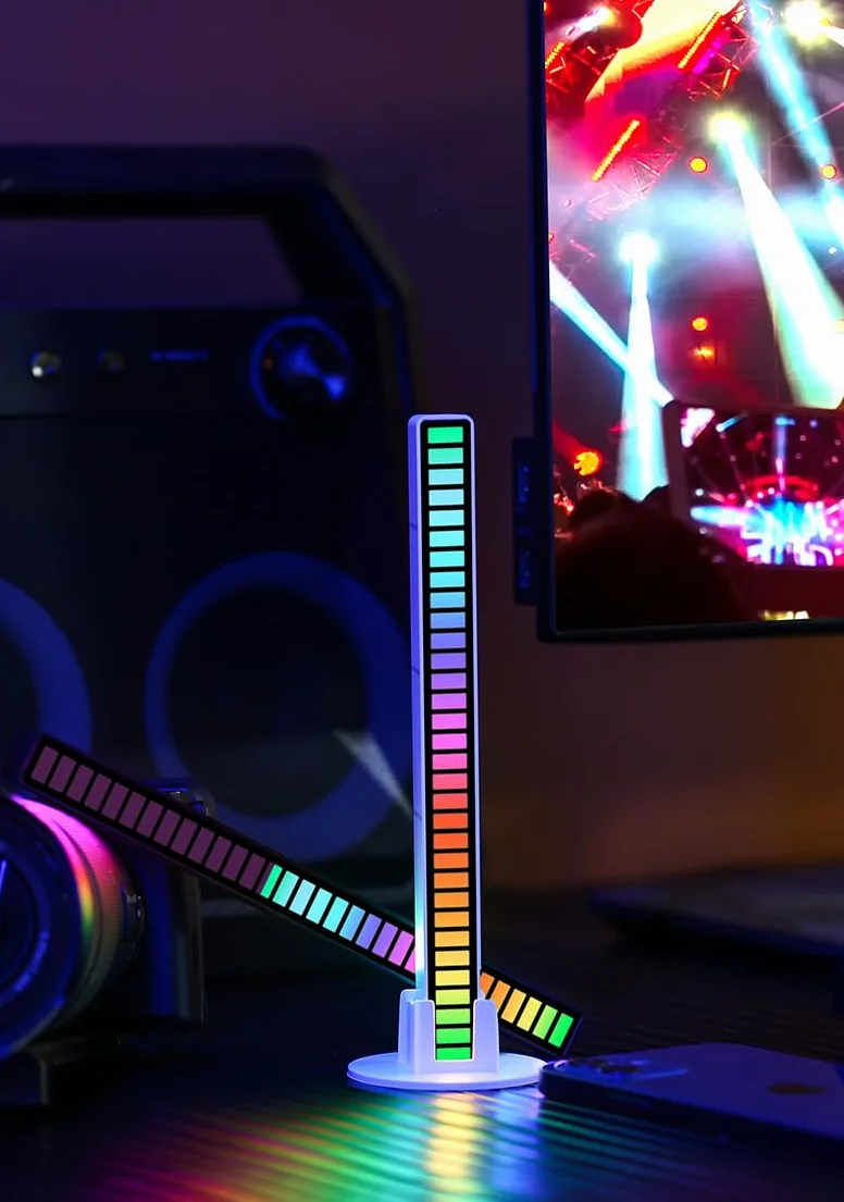 Barre LED musicale RVB rechargeable USB portable synchronisation musique motifs