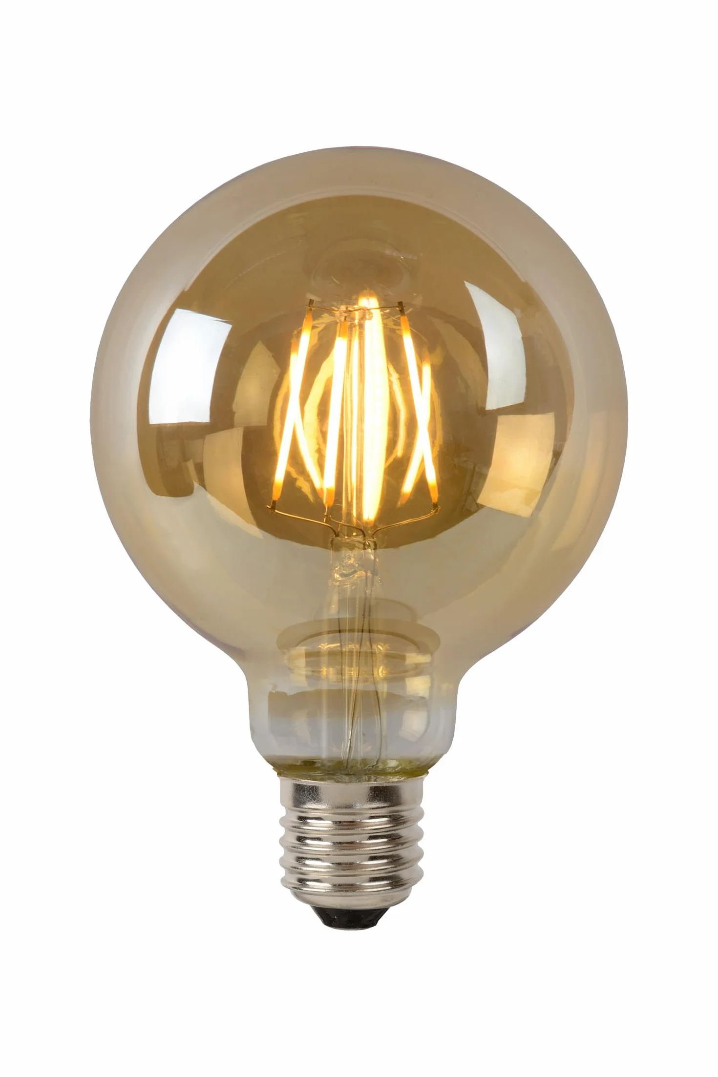 LUCIDE G95 Ampoule filament LED Dim. E27 1x5W 2700K Ambre Ø 9,5 cm