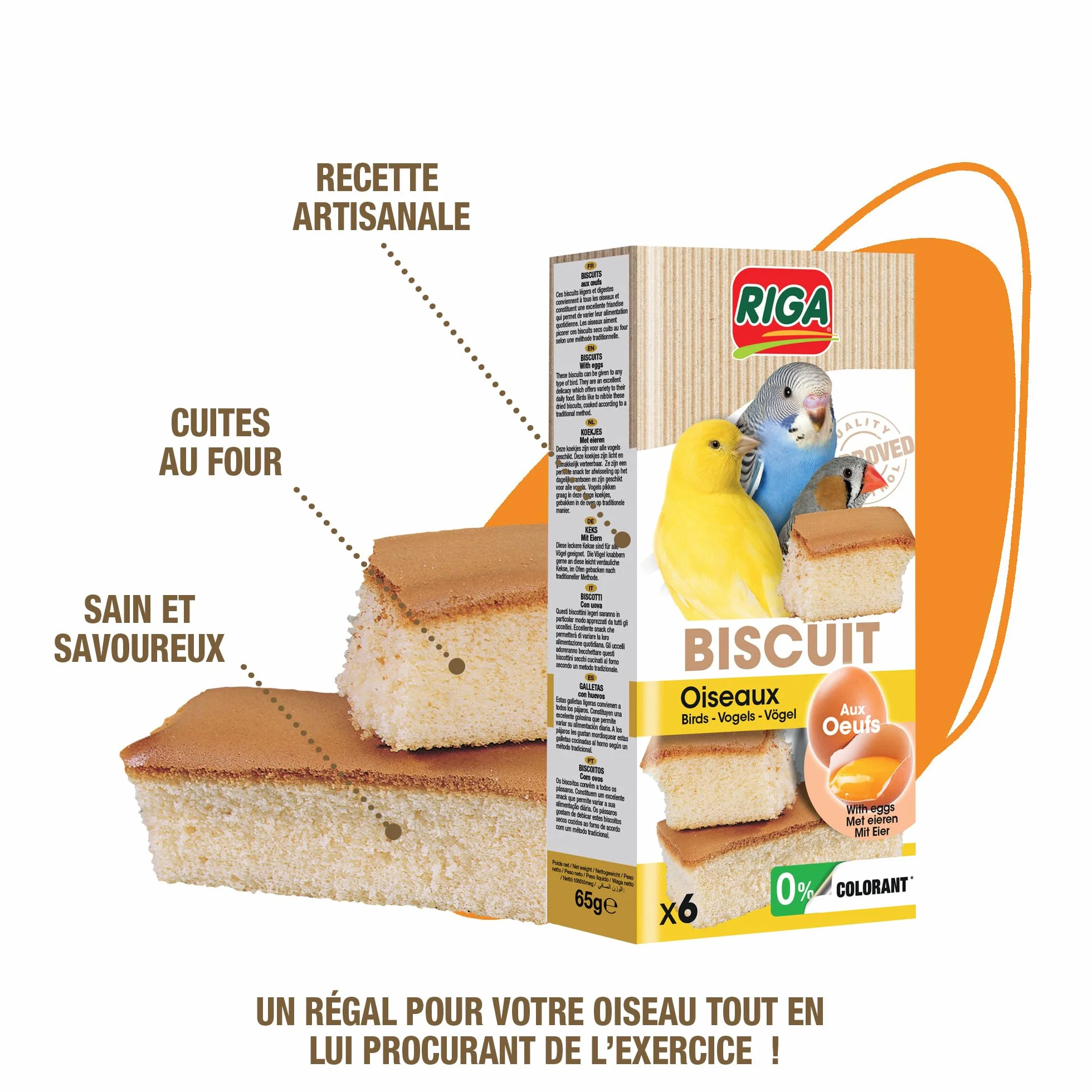 Biscuits Oiseaux aux Œufs Boîte de 6 (1 x 65 g)
