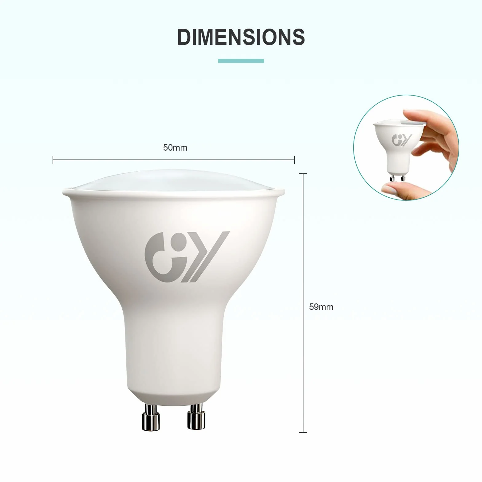 Ampoules LED GU10 4.9W 790LM 4000K Blanc Neutre 120° Non-Dimmable Lot de 10