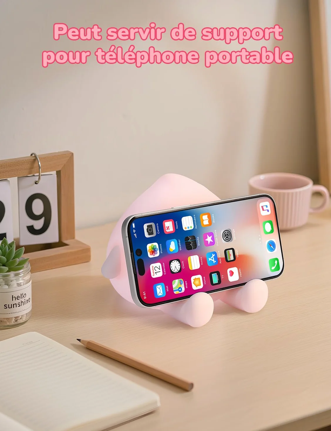 Réveil Enfant Éducatif Jour/Nuit 2 Alarme 7 Couleurs 30s Arrêt Automatique Luminosité Réglable Bruit Blanc 12/24 Heure Snooze 10 Chansons