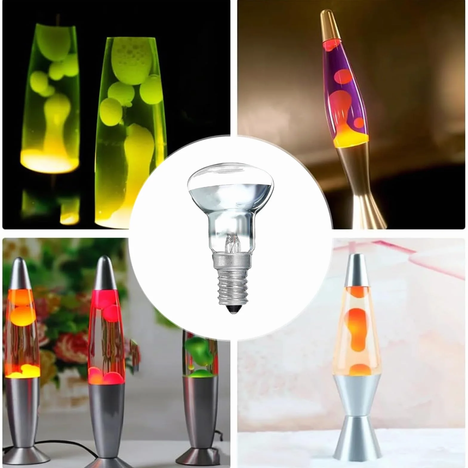 Ampoule de Lampe à Lave, 4 Pièces, Ampoule Lampe Lave, Ampoule à Réflecteur, pour Chauffer Lampe à Bulles