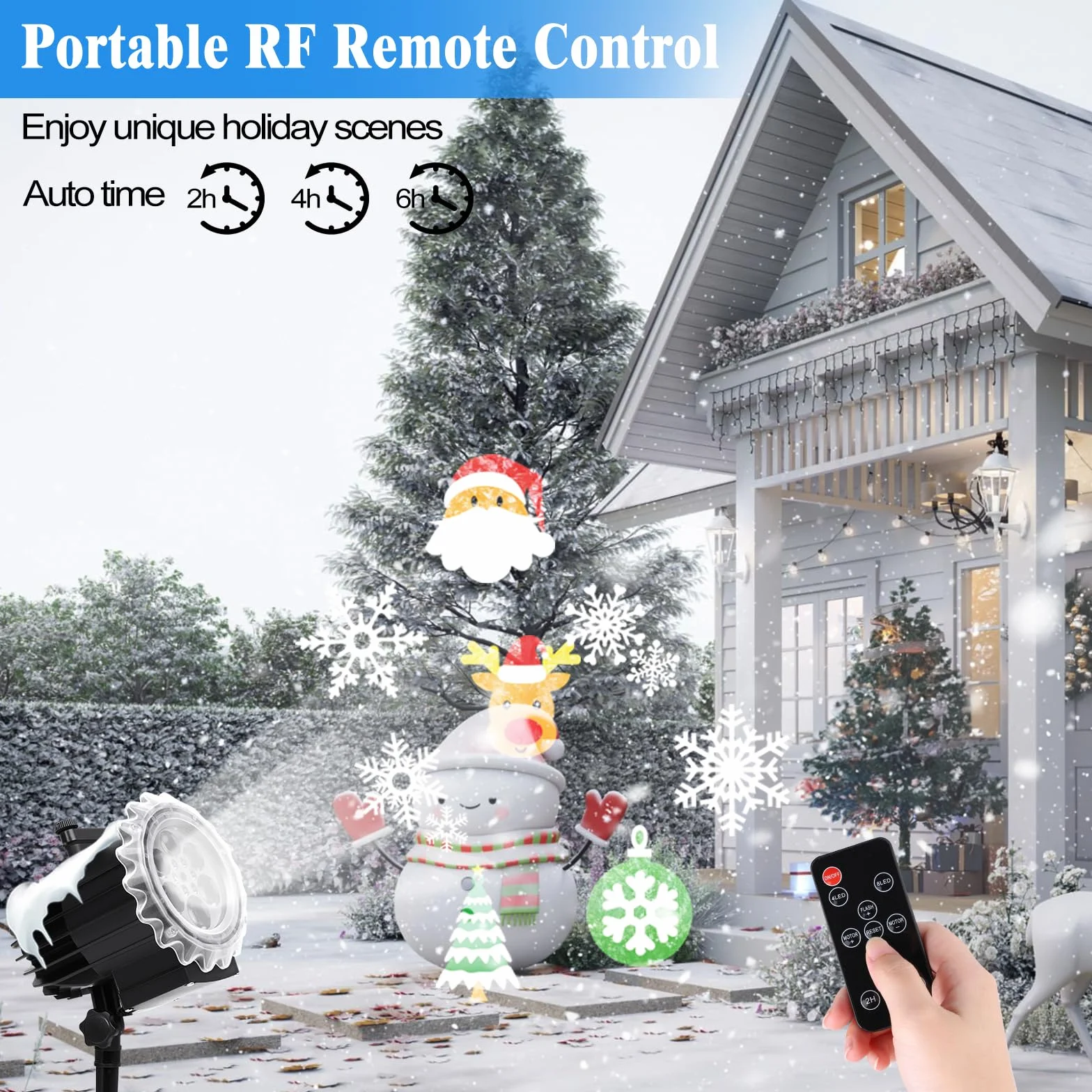 CIXMUS Projecteur Noël Exterieur 96 Motifs LED avec Télécommande et Minuterie Etanche