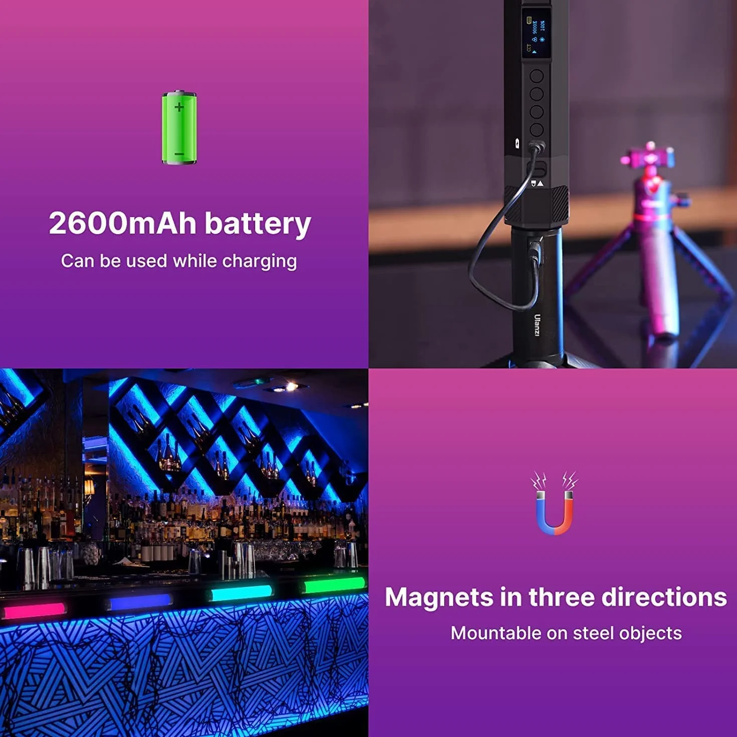 Ulanzi VL110 RGB Tube vidéo