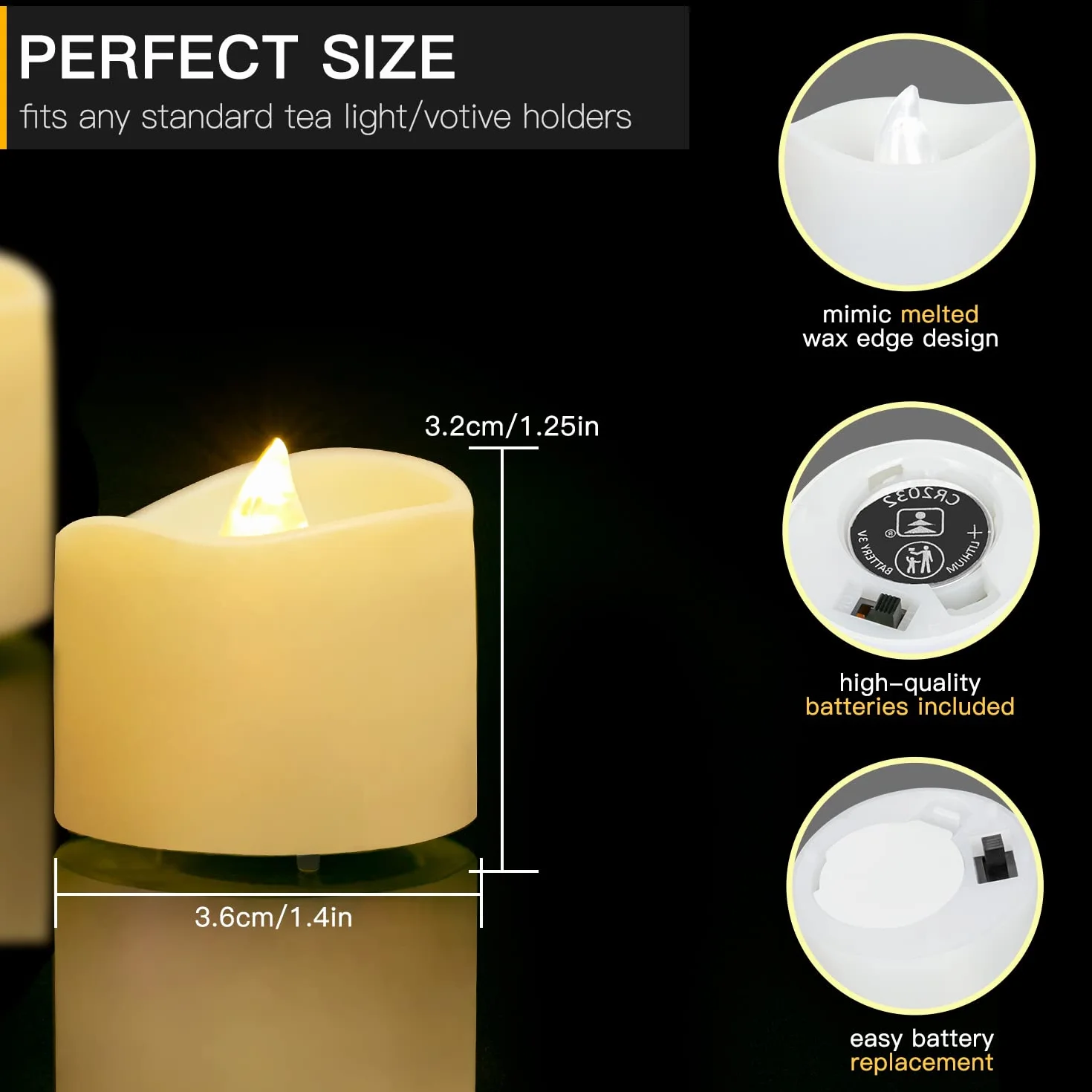 Bougies LED Flamme Vacillante 14 pcs Bougies électriques Noël Arbre Mariage