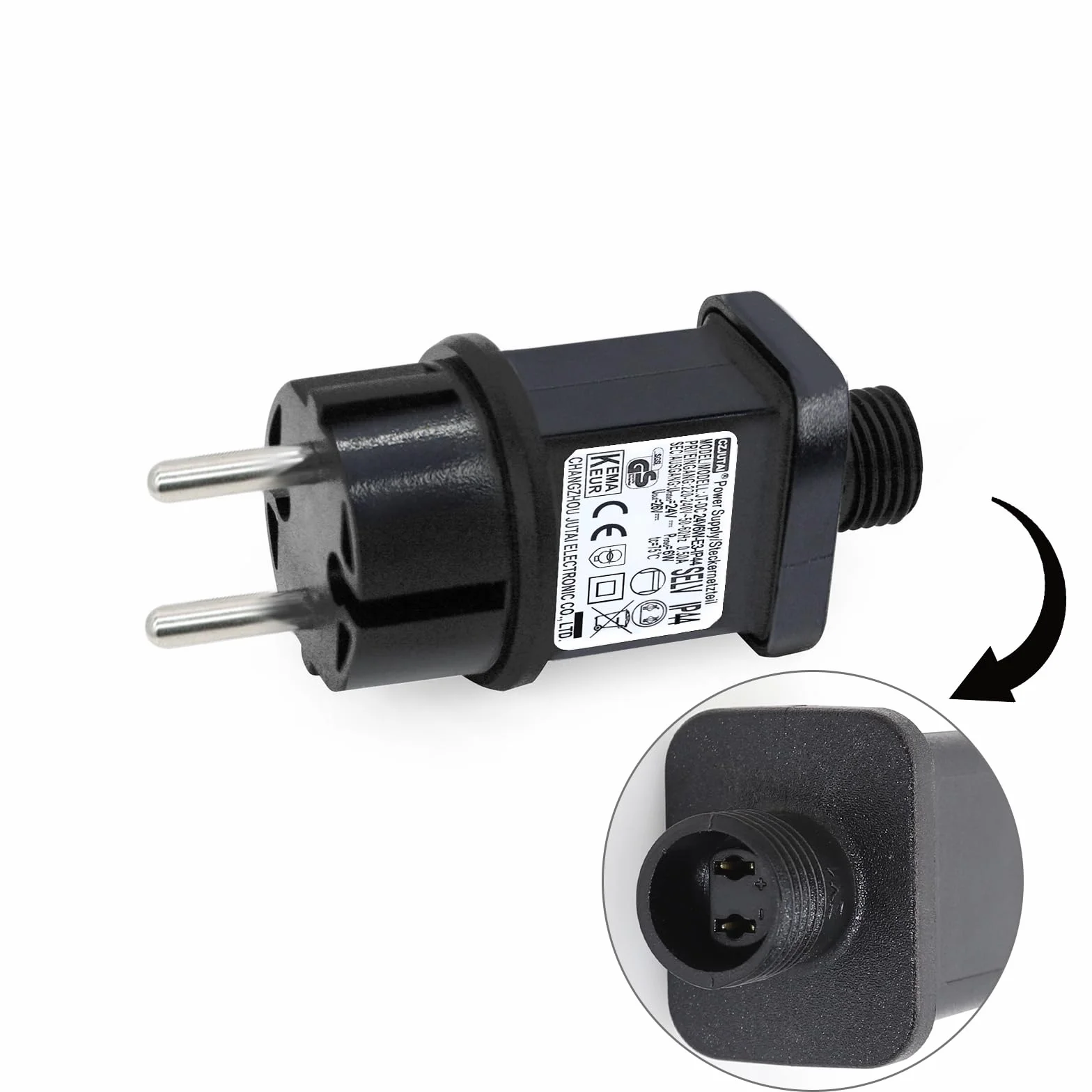Transformateur LED 24V 6W IP44 CZJUTAI Alimentation pour éclairage de Noël