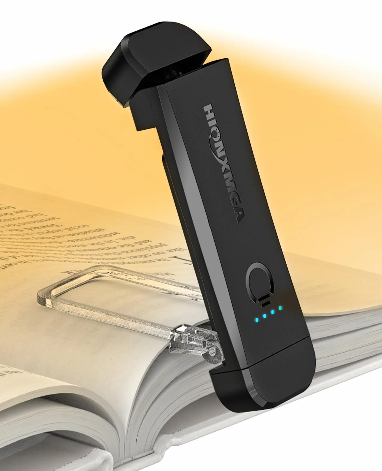 Lampe de Lecture Rechargeable, 3 Couleurs Chaudes et Gradation, Compacte et Durable, Noir