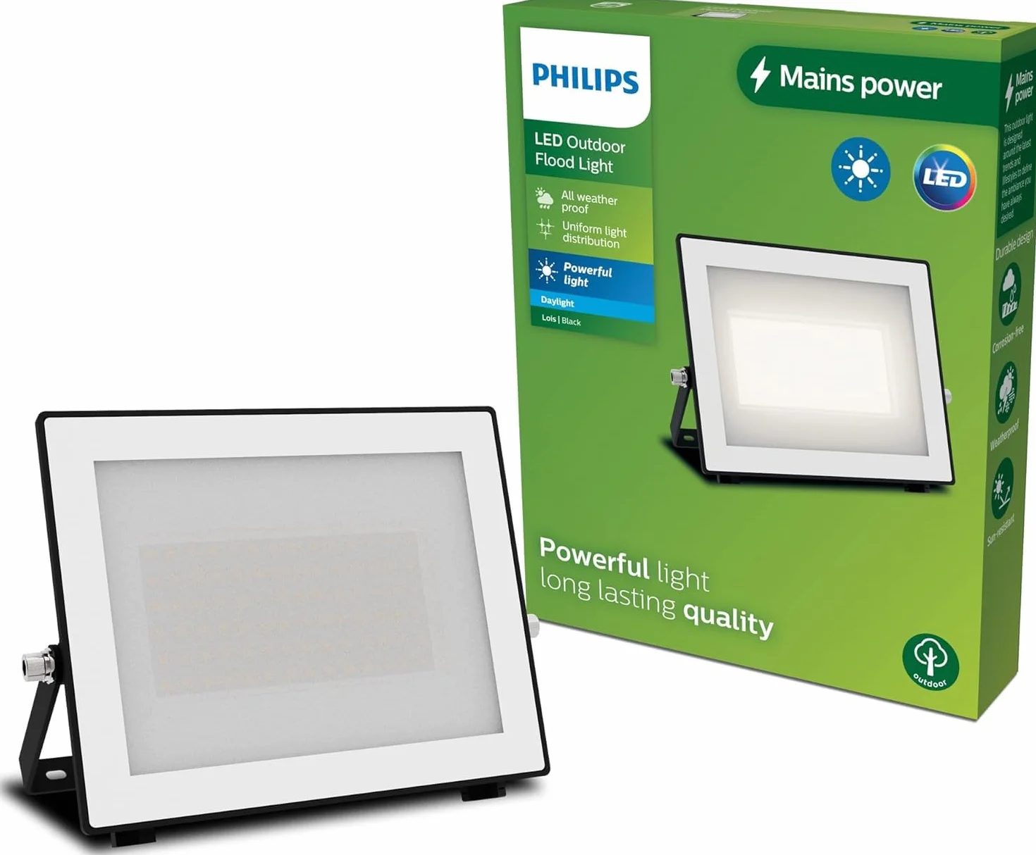 Philips Lois Projecteur Extérieur 50W 5000K Noir