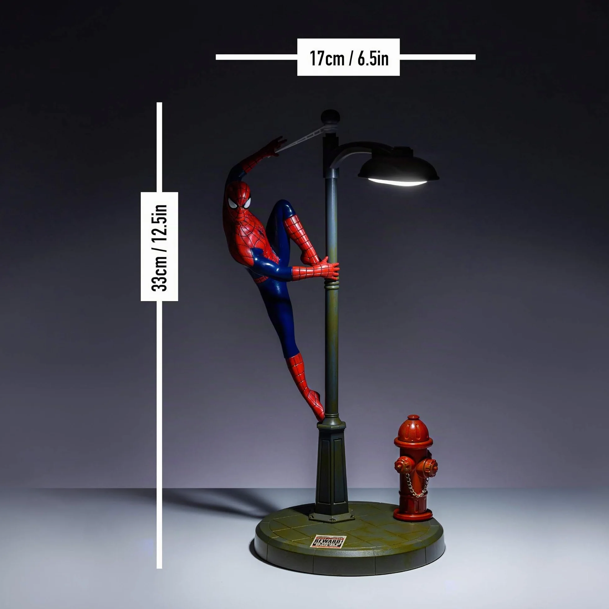Lampe de Bureau Spiderman Officielle Disney Marvel Streetlight Spider Man Cadeau Fans Multivers
