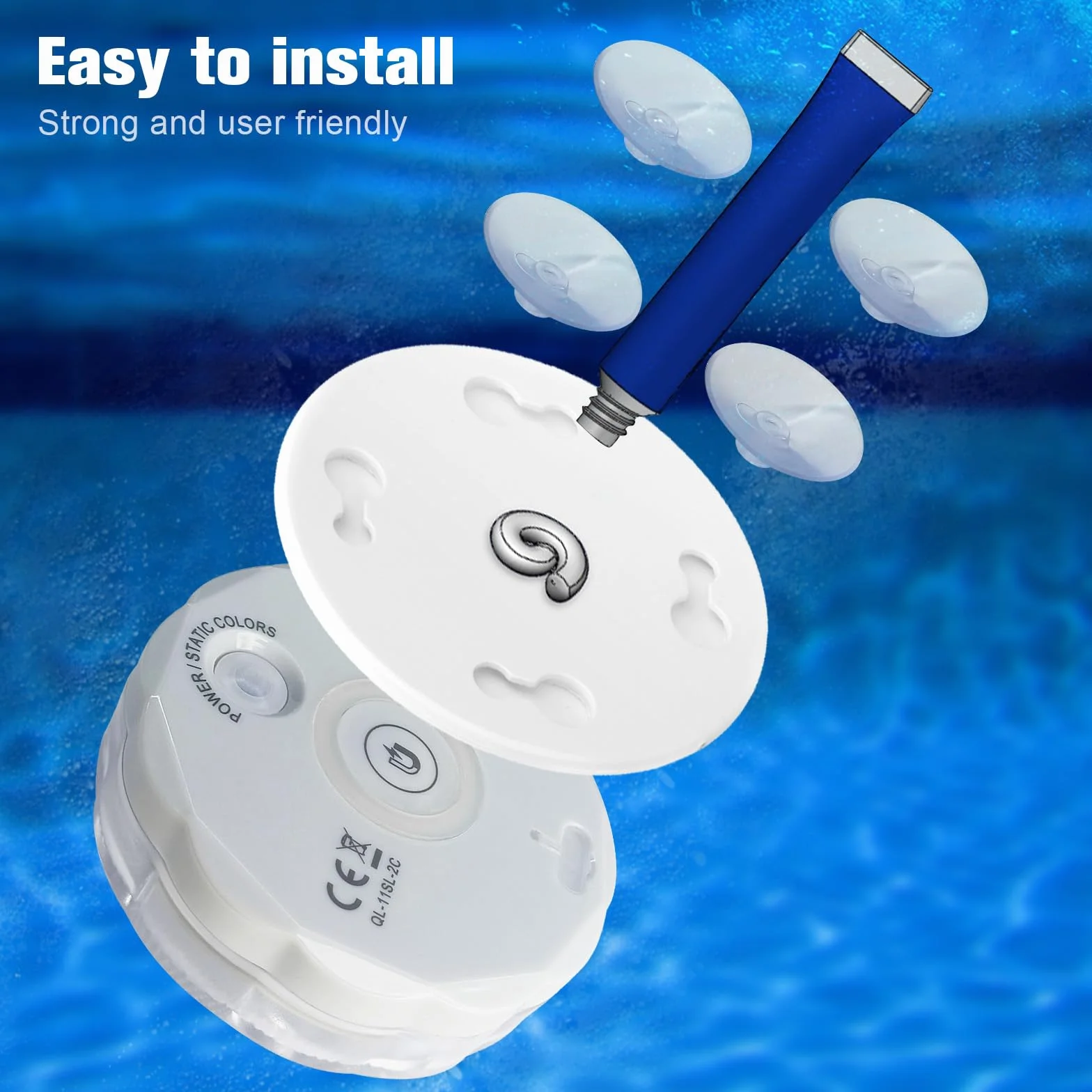 Lampes LED submersibles rechargeables avec télécommande, changement de couleur, étanches pour aquarium piscine douche jacuzzi