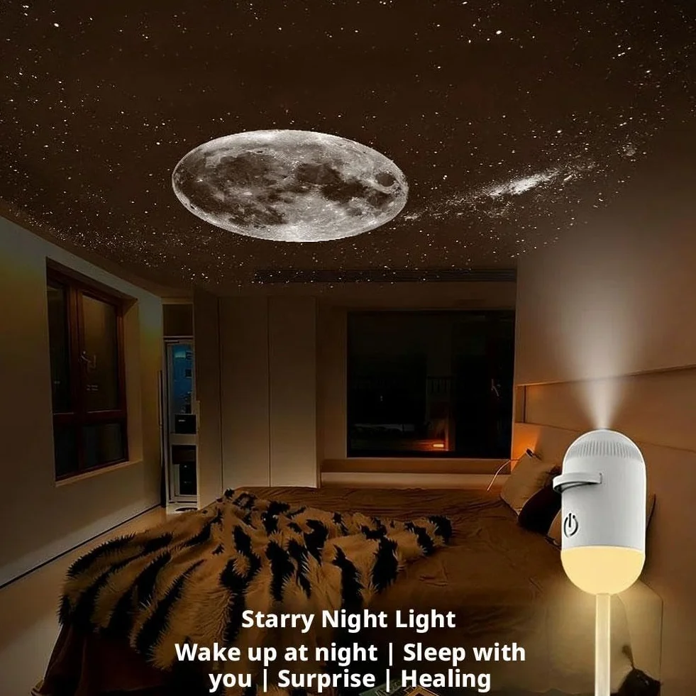 Projecteur de nuit 2 en 1 Galaxy USB avec films de projection 3/12/24, lampe LED portable pour chambre plafond voiture