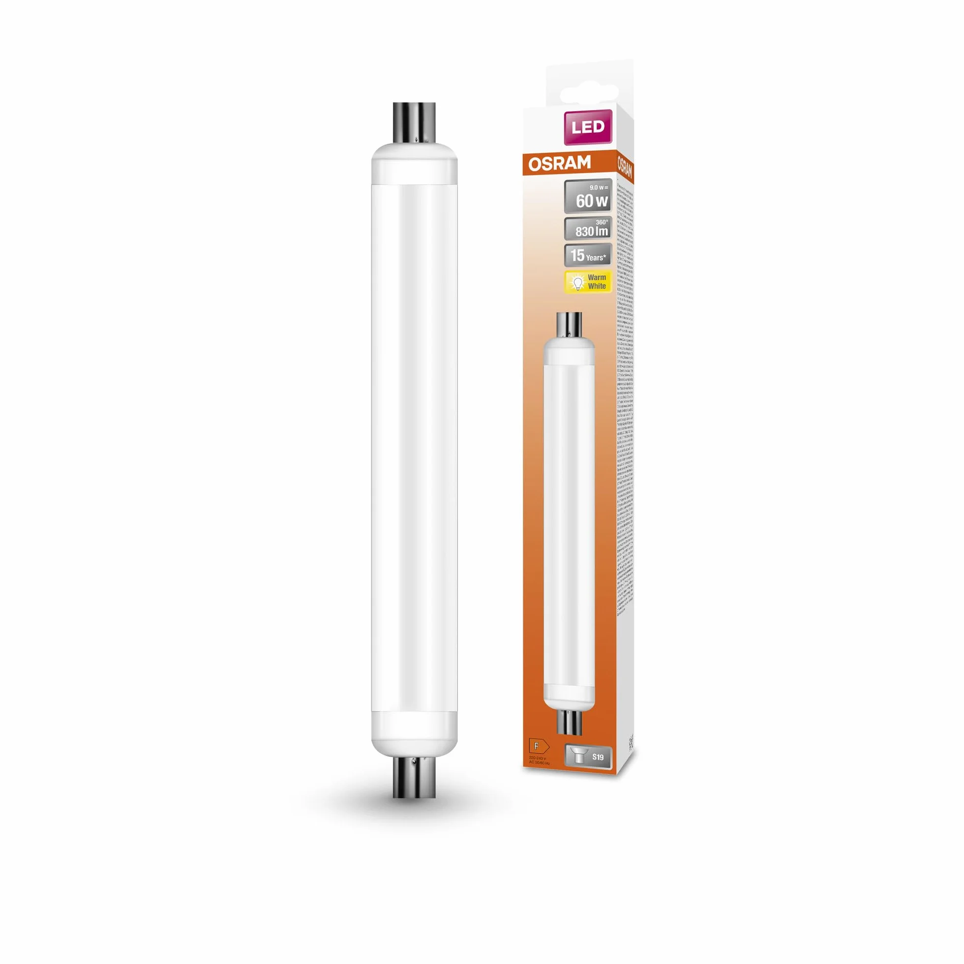 Osram LED stable Special S19 FR 60 linéaire 9W 830lm 2700K blanc chaud